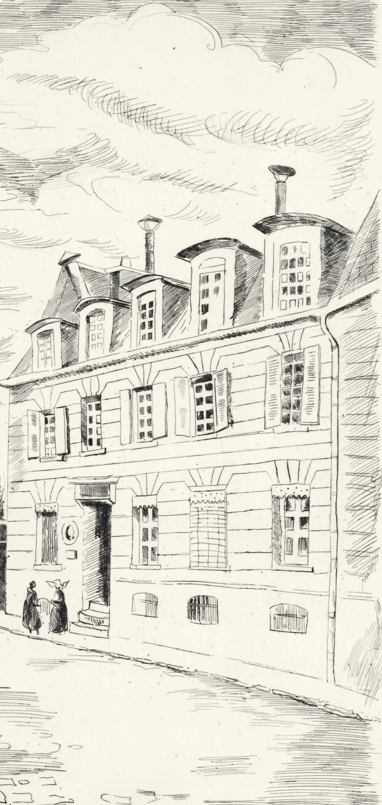 Etching - Edmond Cria - Songes de Passy - A La gloire Paris - 2