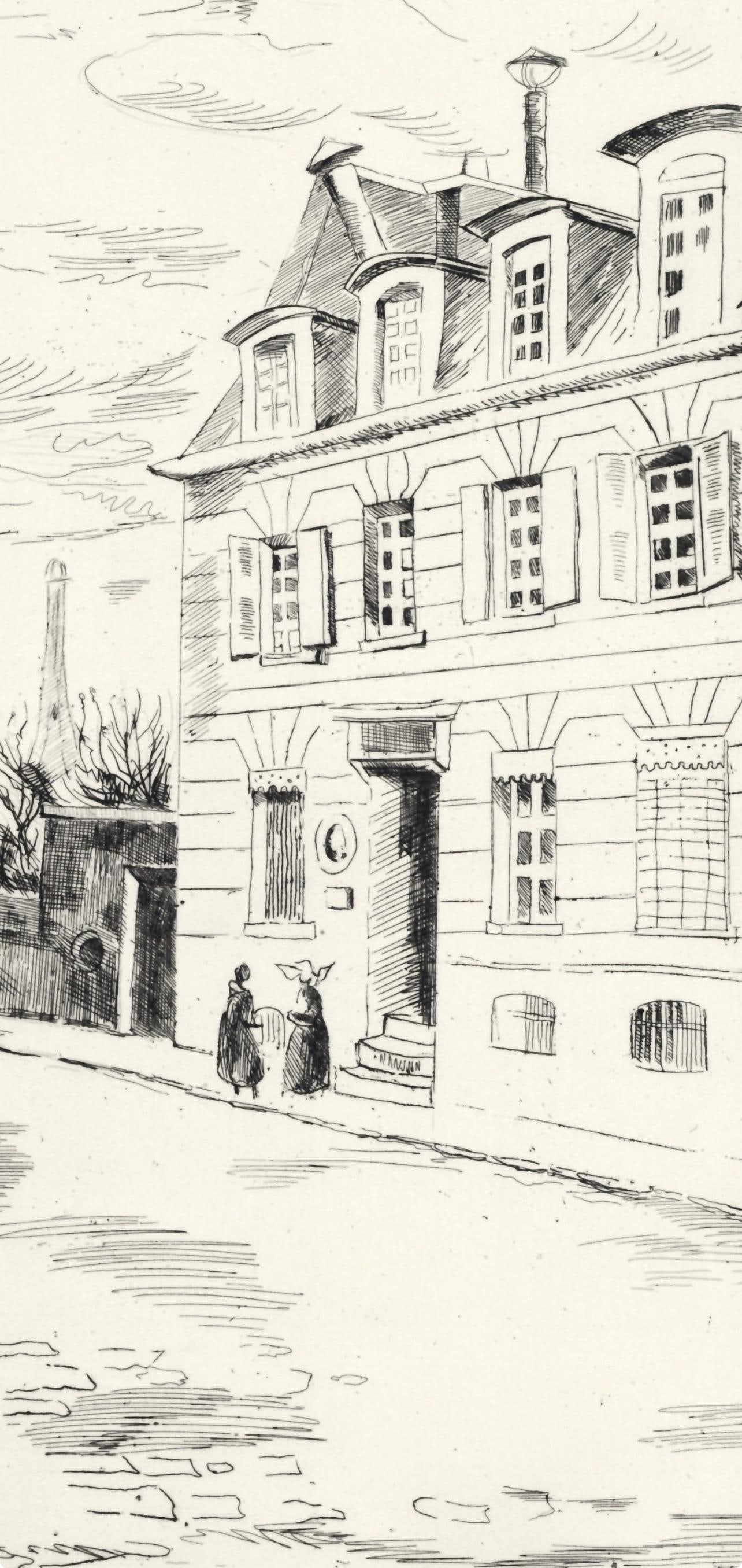 Etching - Edmond Cria - Songes de Passy - A La gloire Paris - 5