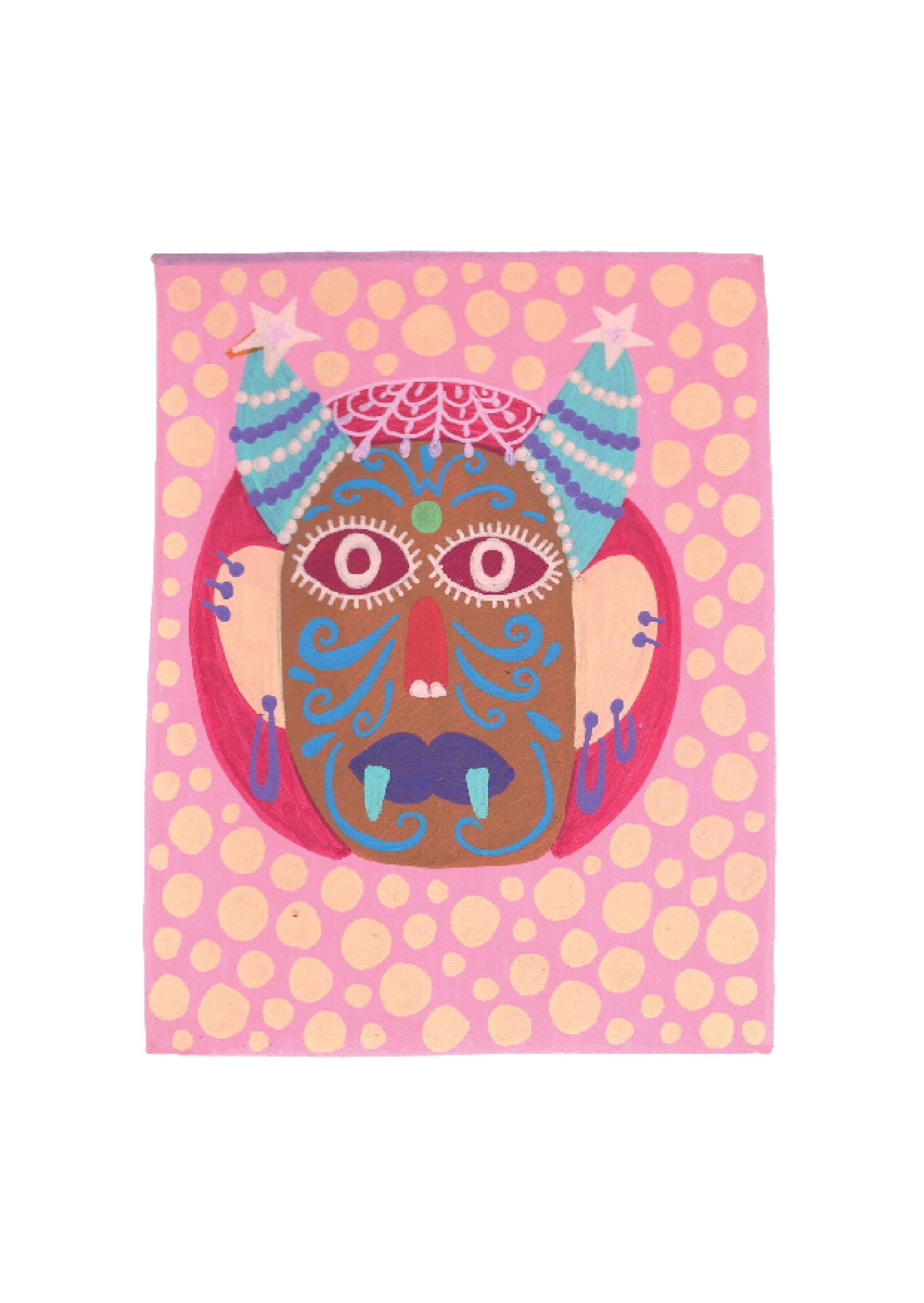 13 Evil Eye Mask: 13 Evil Eye Mask This listing features 13 Evil Eye Mask. Item specifics are provided below. Item Specifics: Inspired by the South Indian Drishti Bommai mask; a protective talisman traditionally