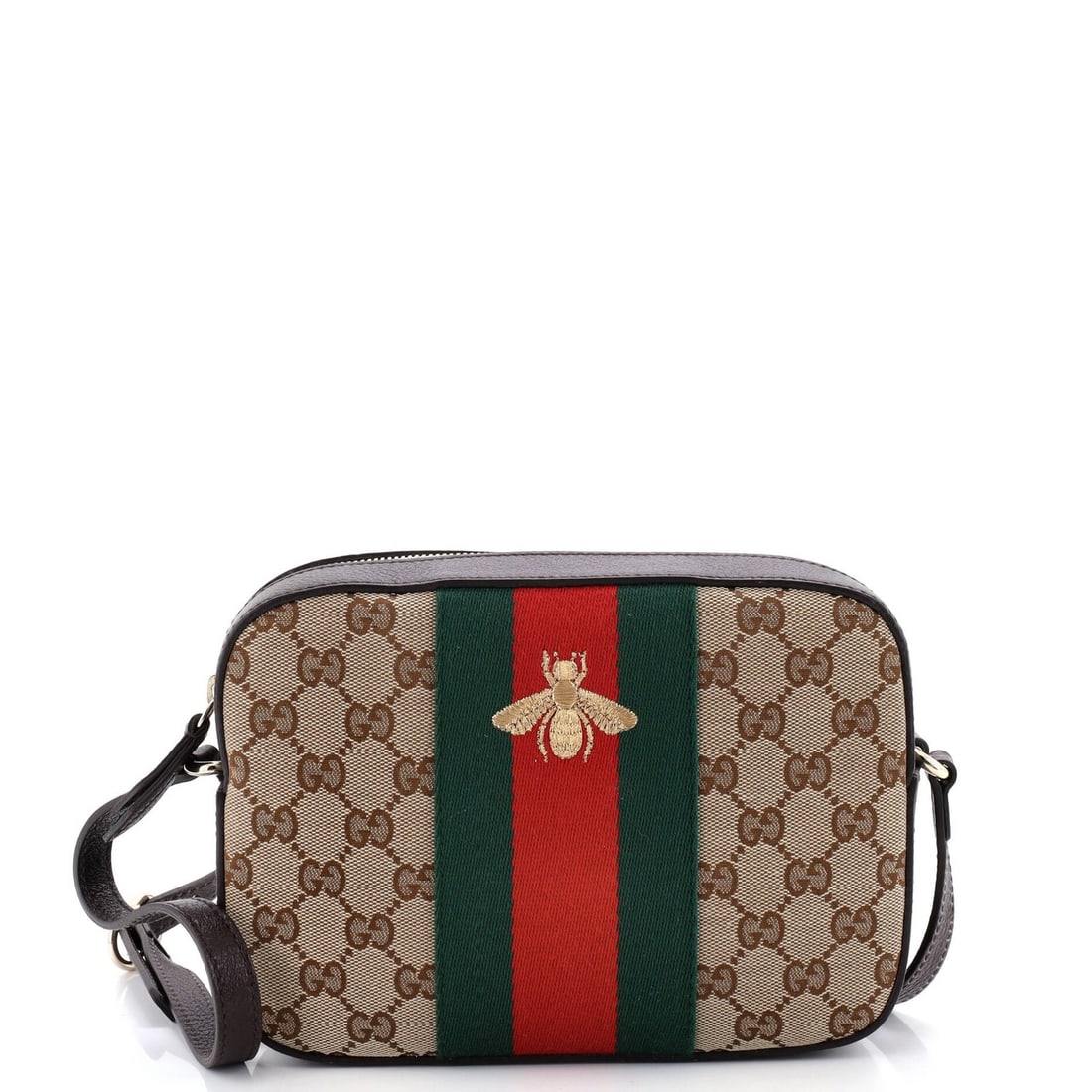 Canvas Gucci Bee Web Camera Bag GG: Canvas Gucci Bee Web Camera Bag GG This listing features Canvas Gucci Bee Web Camera Bag GG. Item specifics are provided below. Item Specifics: Brand: Gucci Exterior Material: Canvas Plain Style: