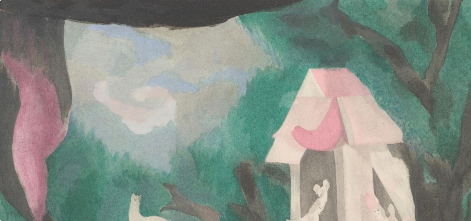 Lithograph - Marie Laurencin - Composition - Les Biches - 4