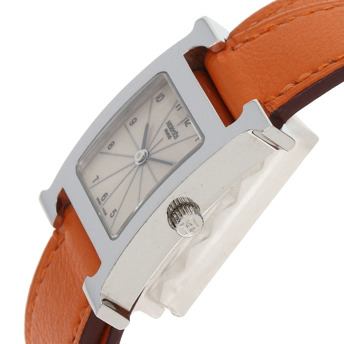 Leather HERMES H watch Deburuturu Watches HH1.210 Stainless Steel/ - 5