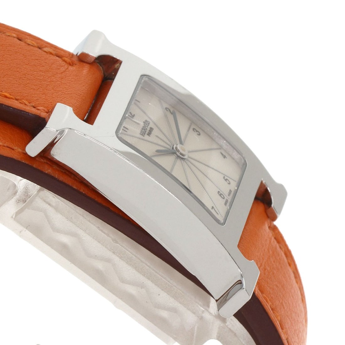 Leather HERMES H watch Deburuturu Watches HH1.210 Stainless Steel/ - 6