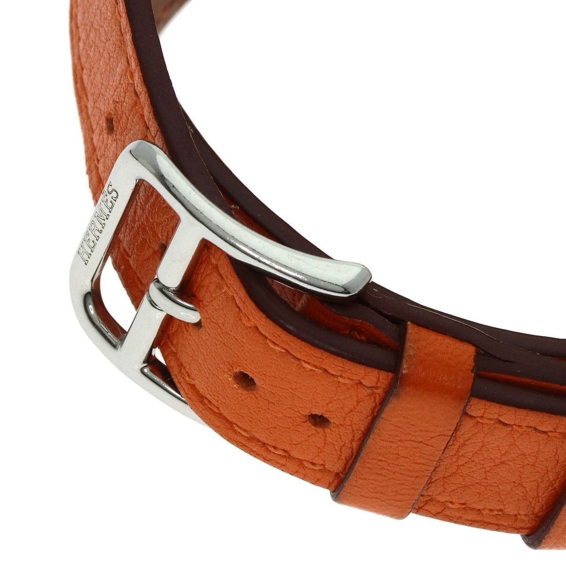 Leather HERMES H watch Deburuturu Watches HH1.210 Stainless Steel/ - 8