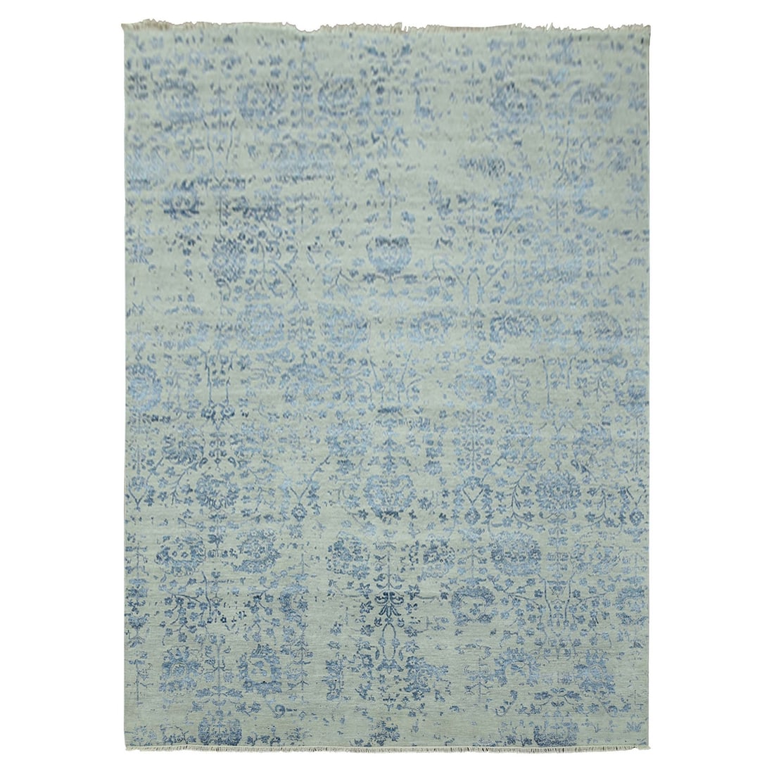 Rug 10'x13'8" Silver Zoroastrian Vase Design Wool and Silk Hand Knotted: Rug 10'x13'8" Silver Zoroastrian Vase Design Wool and Silk Hand Knotted This listing features Rug 10'x13'8" Silver Zoroastrian Vase Design Wool and Silk Hand Knotted. Item specifics are provided