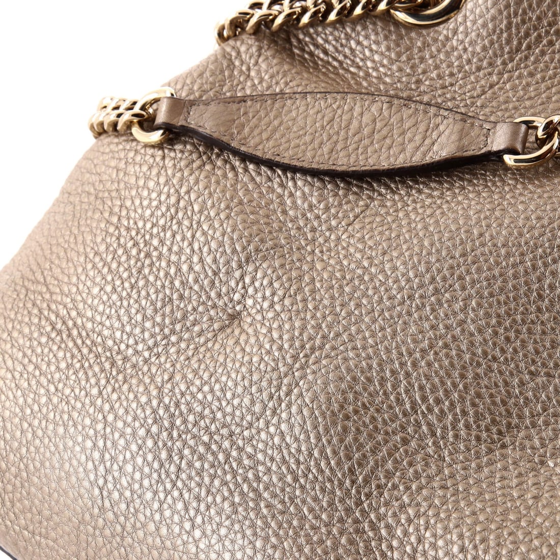 Medium Gucci Soho Chain Strap Shoulder Bag Leather - 8