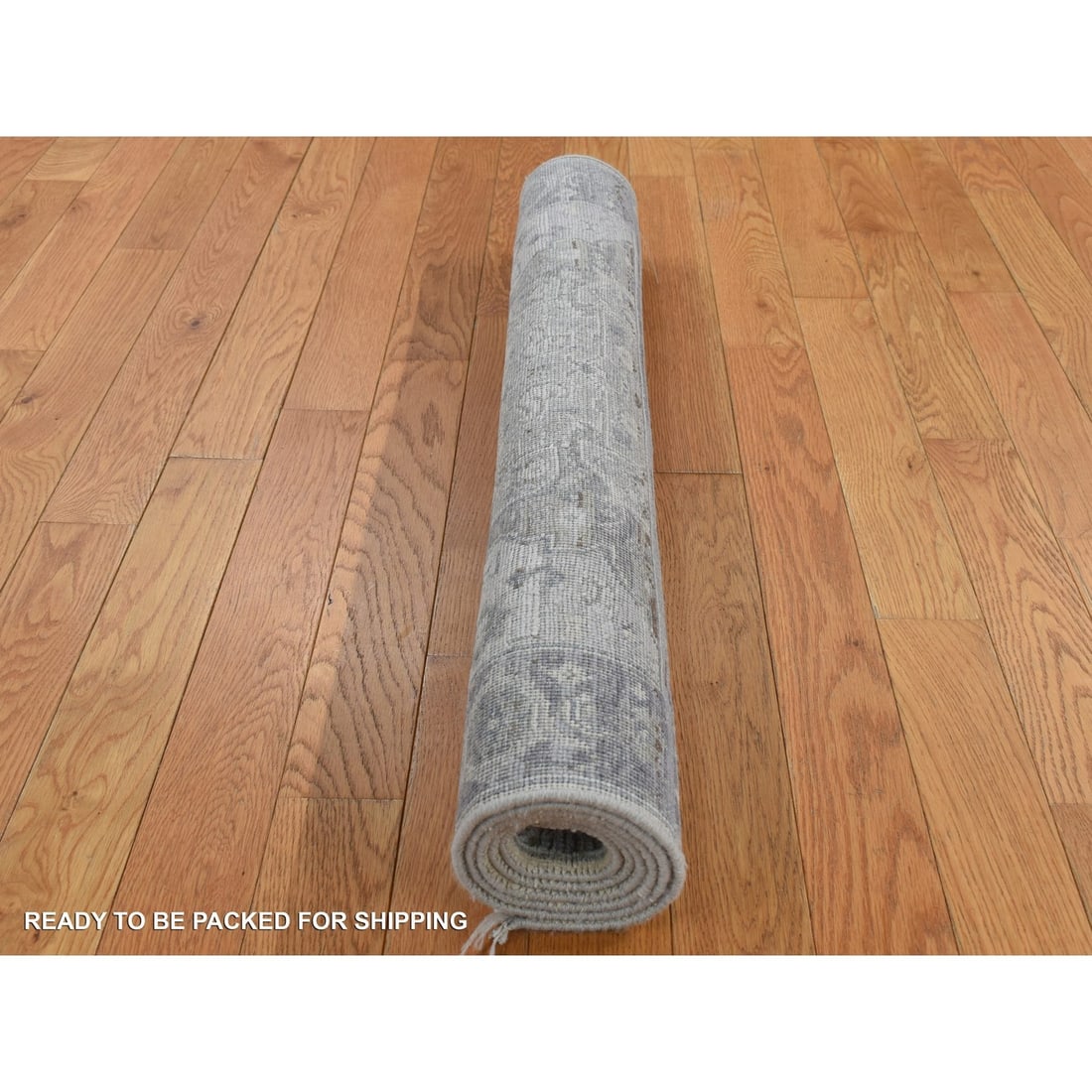 Rug 3'x5'3" Blue Silk with Wool Mughal Inspired Design Hand Knotted - 7