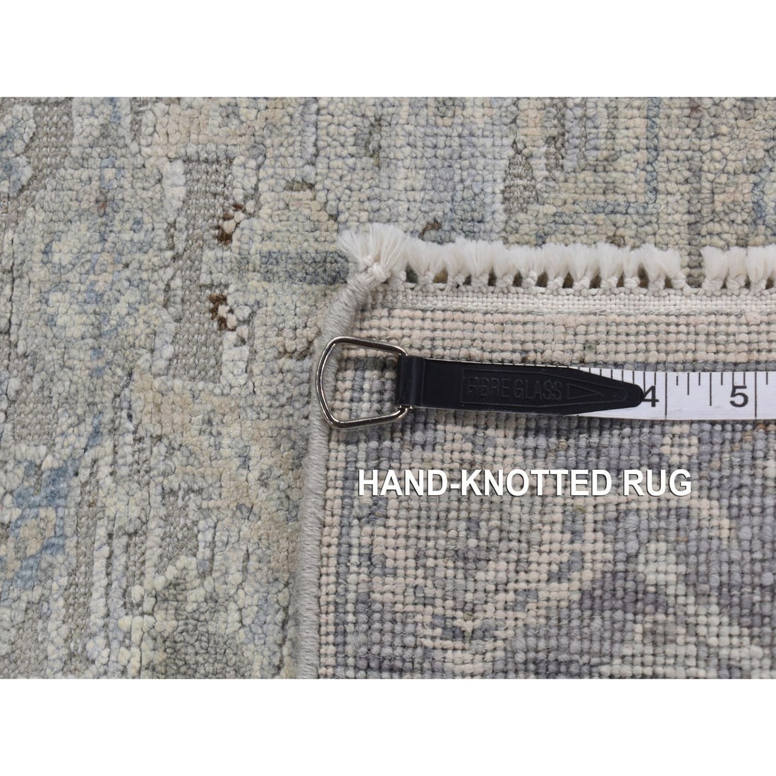 Rug 3'x5'3" Blue Silk with Wool Mughal Inspired Design Hand Knotted - 9