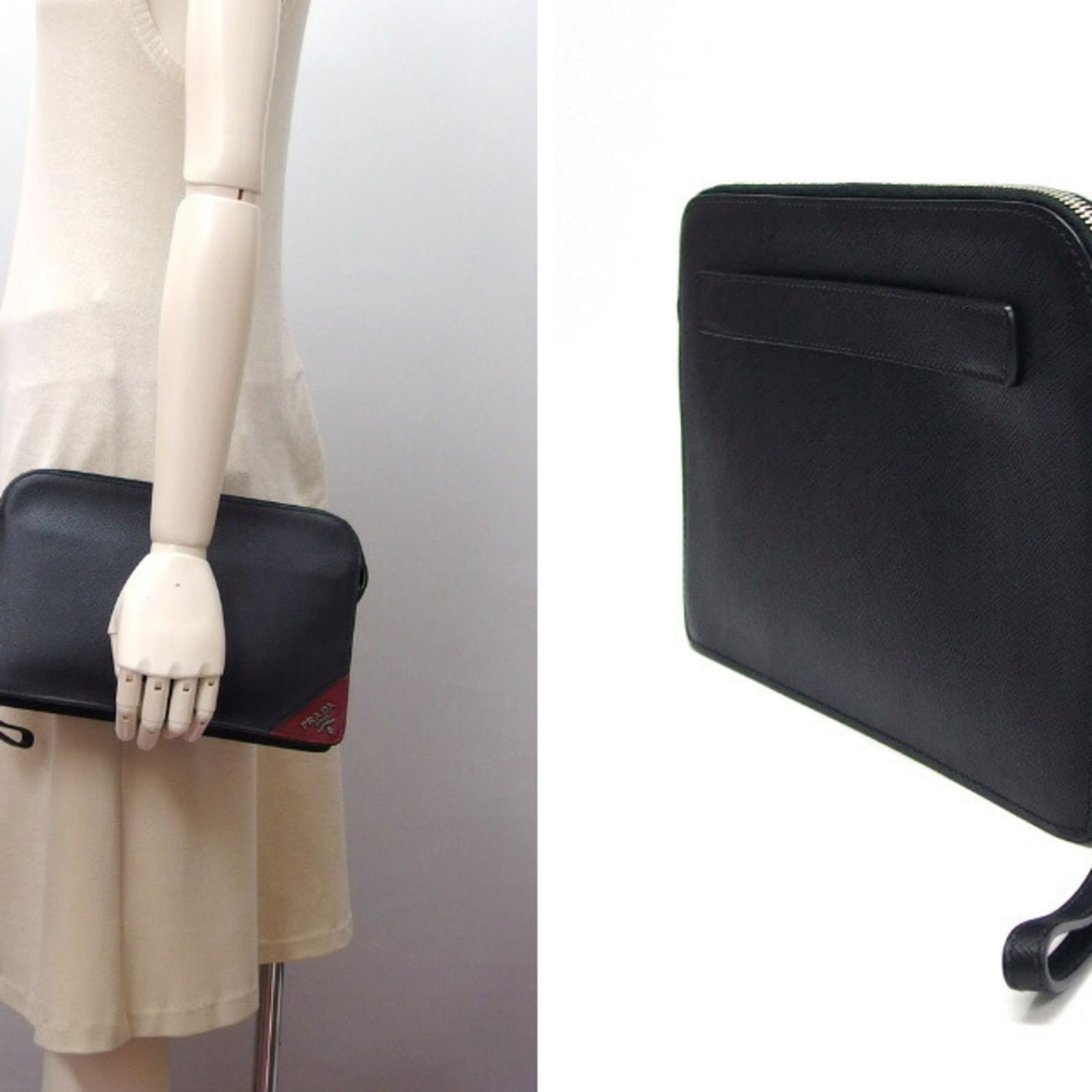 Leather Prada Clutch Bag - 3