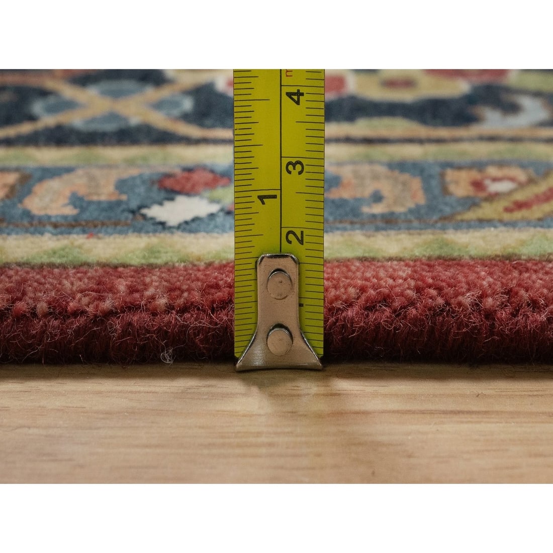 Oriental 8'8"x12'2" Red Hand Knotted Wool Rug Antiqued Fine Heris Revival - 10