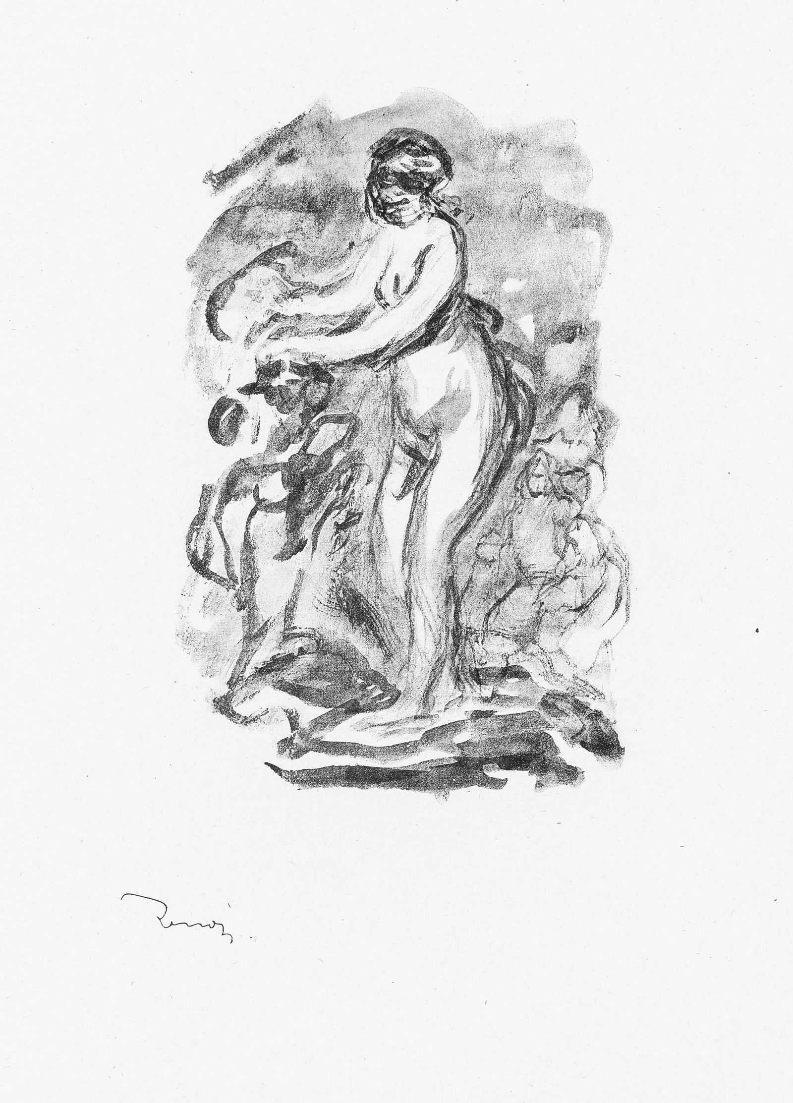 Lithograph - Pierre-Auguste Renoir - Femme au cep de vigne - Les Lithographies de Renoir - 5
