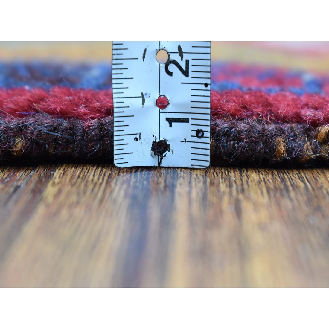 Rug 3'5"x4'5" Tribal Design Hand Made Pure Wool Colorful Afghan Village - 4