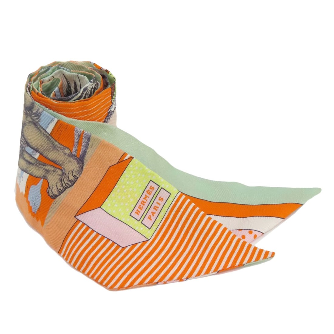 Silk HERMES Twilly Scarf: Silk HERMES Twilly Scarf This listing features Silk HERMES Twilly Scarf. Item specifics are provided below. Item Specifics: Brand: HERMES Style: Scarf Material: Silk Color: Orange Type: Scarf Exterior