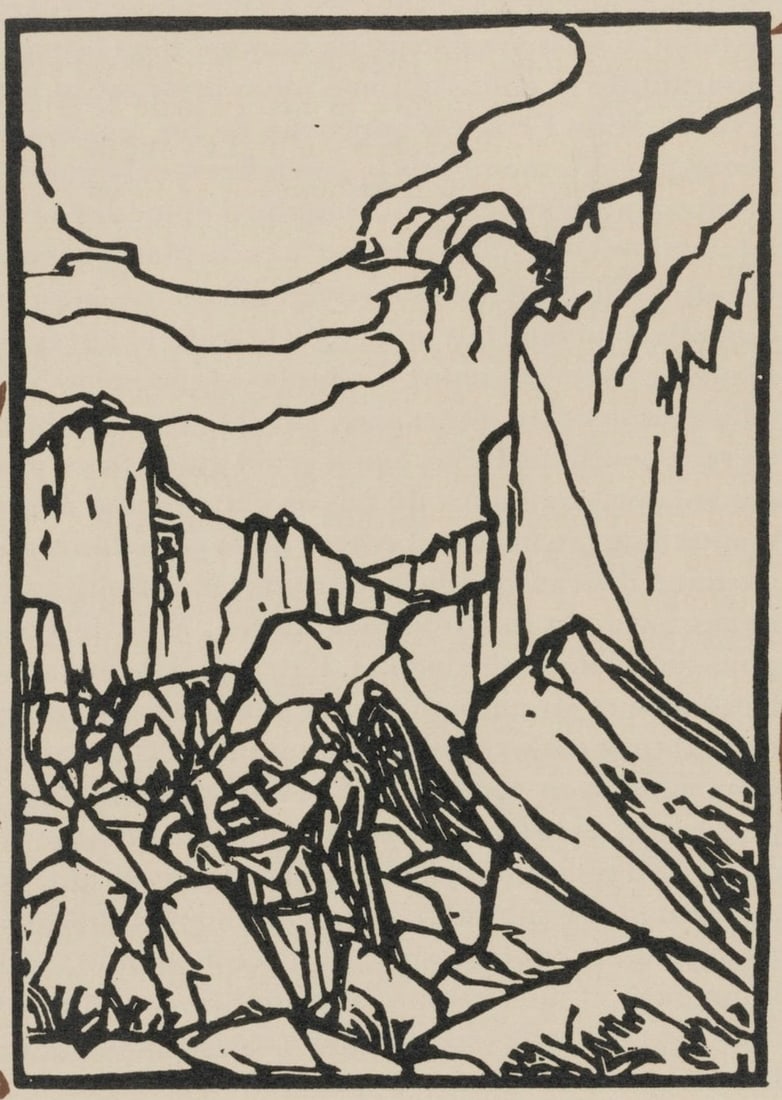 Woodcut - mile Bernard - Composition (Morane - No. 100) - Les Petites Fleurs de St. Franoise - 2