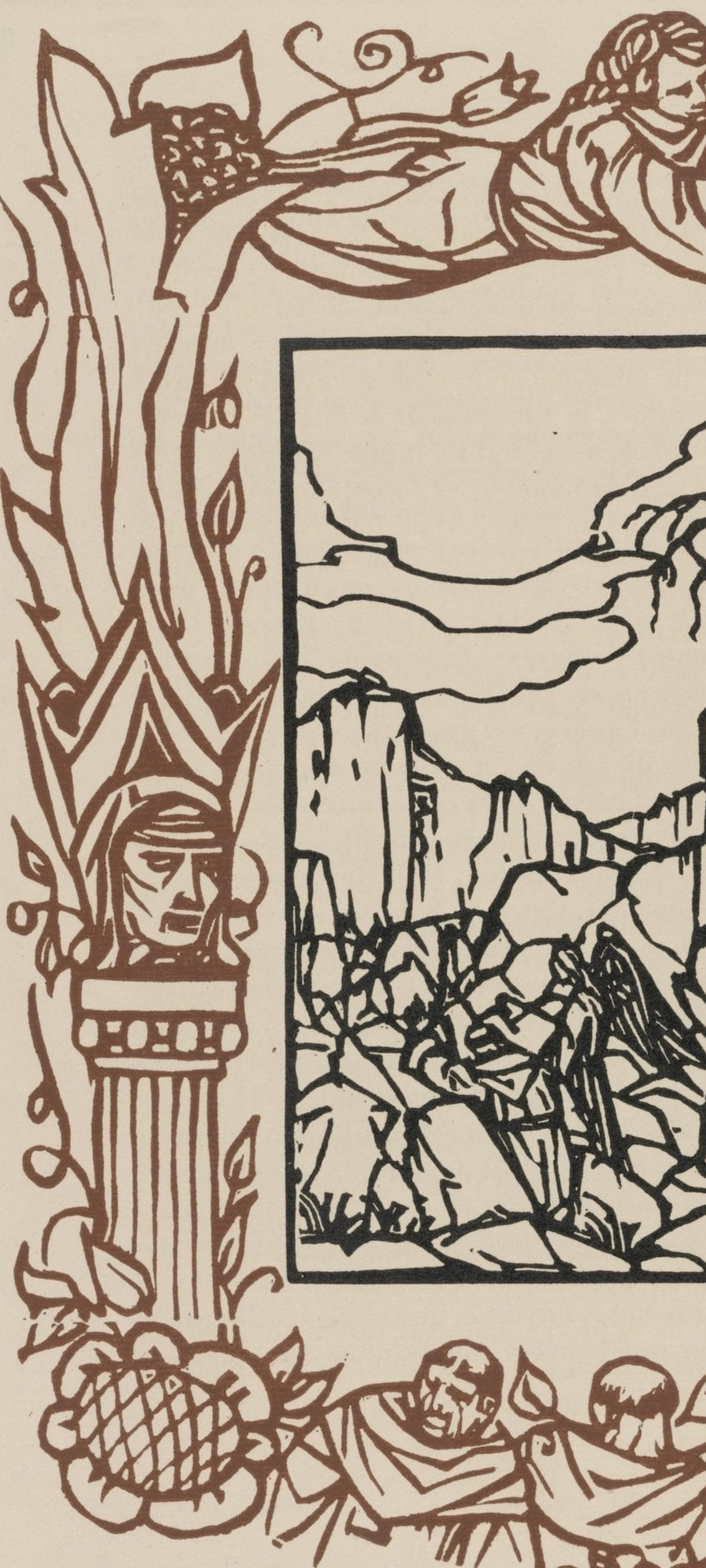 Woodcut - mile Bernard - Composition (Morane - No. 100) - Les Petites Fleurs de St. Franoise - 5