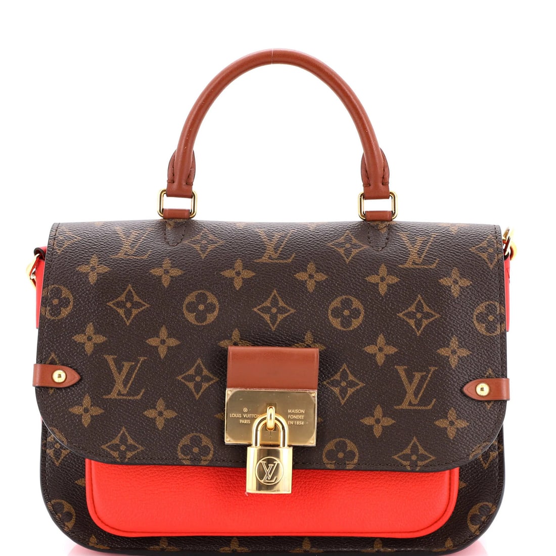 Leather Louis Vuitton Vaugirard Handbag Monogram Canvas with (1 of 8)
