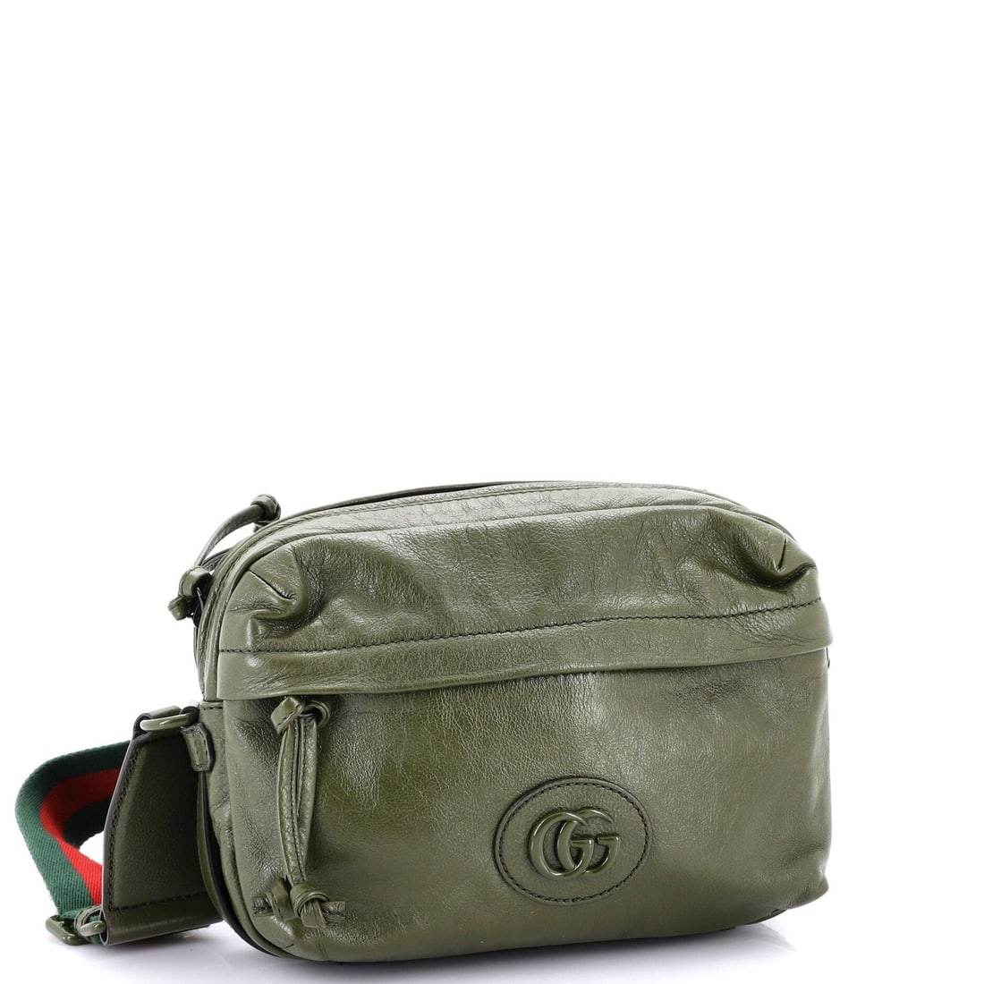 Leather Gucci Tonal Double G Shoulder Bag - 2