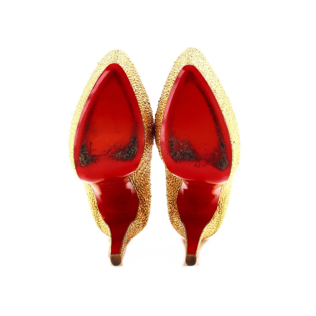 160 Christian Louboutin Women's Daffodile Pumps Crystal Embellished Leather - 4