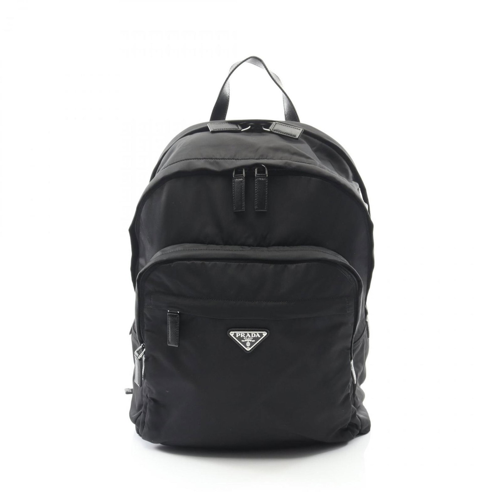 Leather - Prada Backpack Nylon: Leather - Prada Backpack Nylon This listing features Leather - Prada Backpack Nylon. Item specifics are provided below. Item Specifics: Brand: Prada Type: Backpack Material: Nylon , Leather Leather/Fu