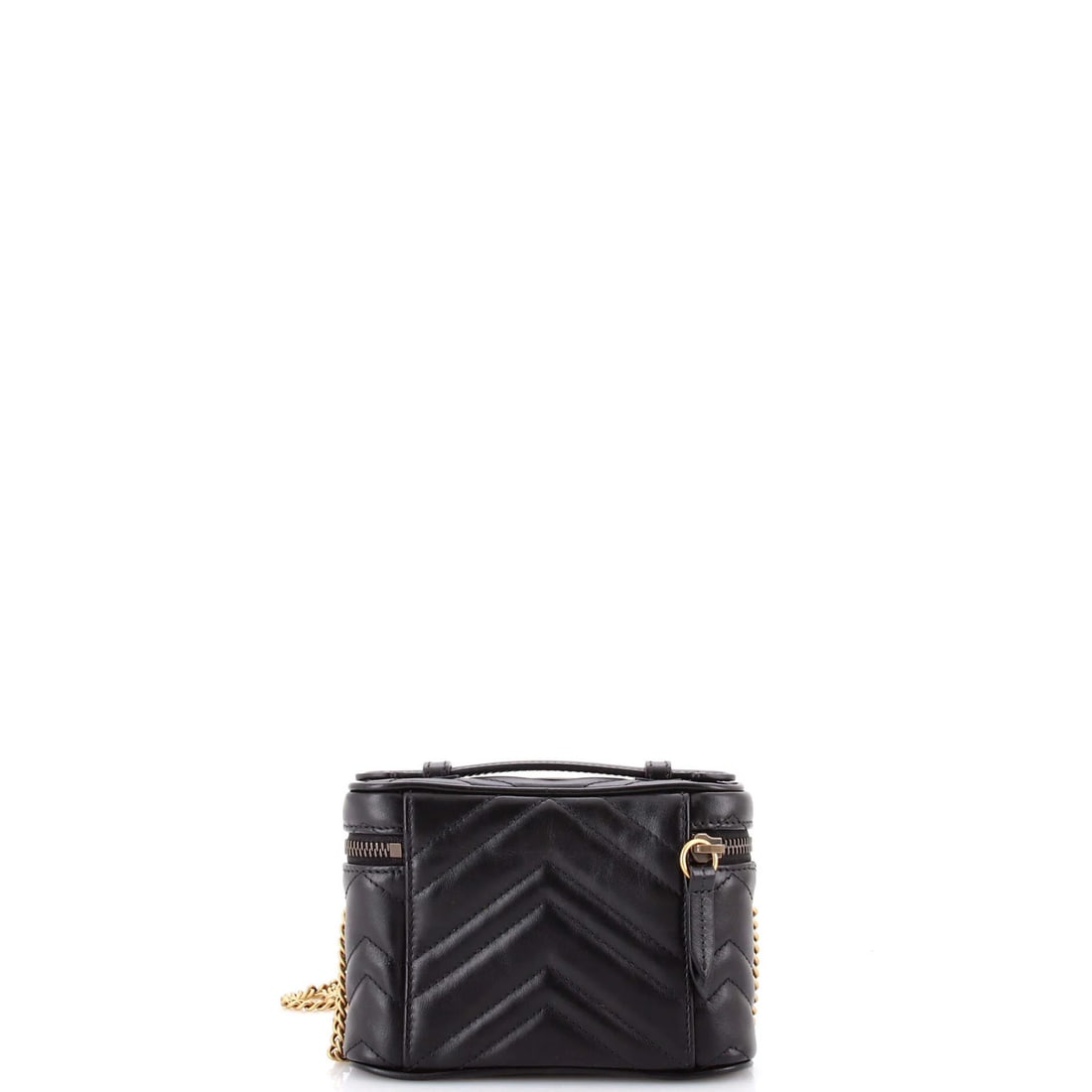 Mini Gucci GG Marmont Top Handle Vanity Chain Bag Matelasse Leather - 3