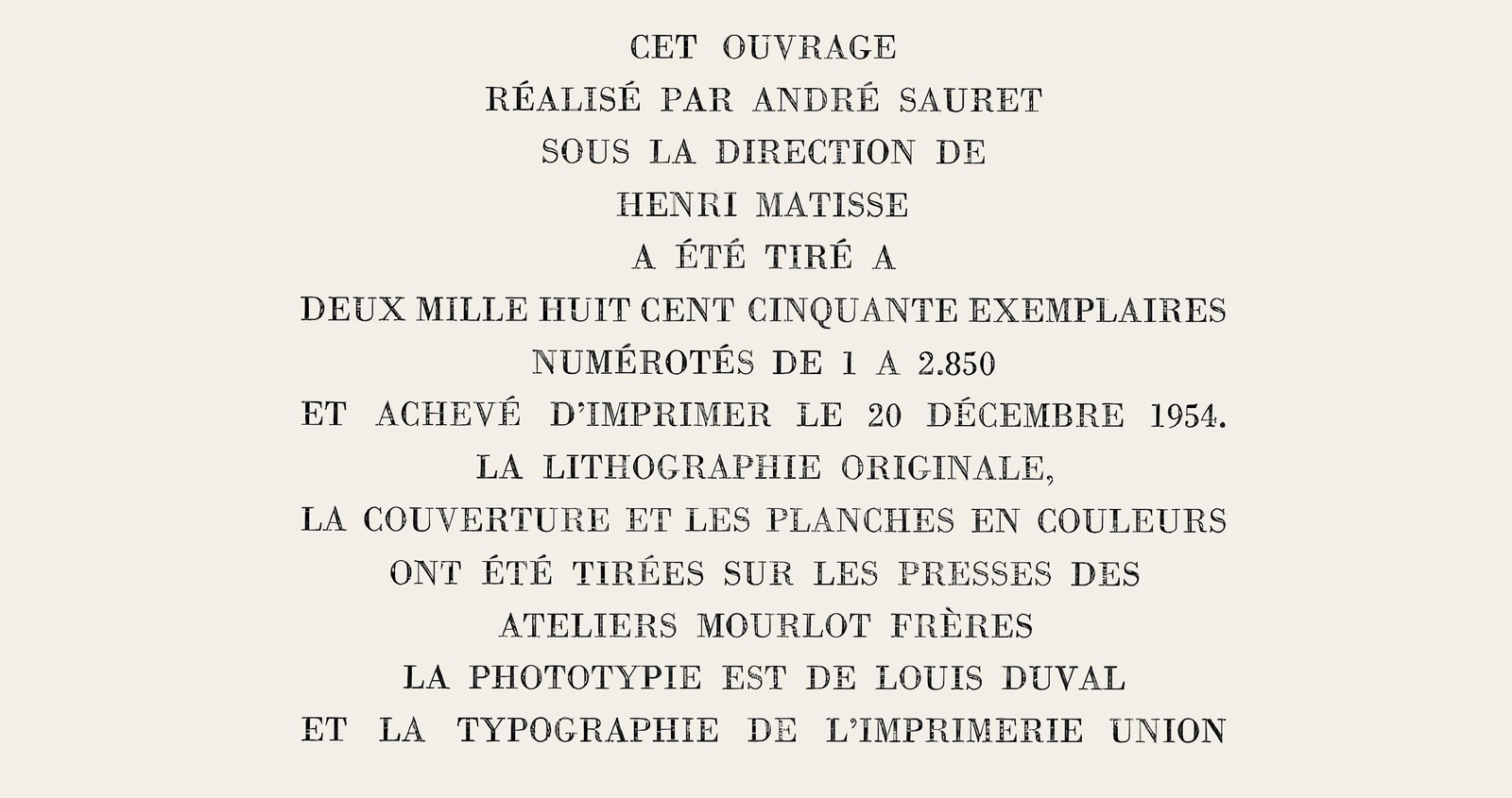 Lithograph - Henri Matisse - Mademoiselle L.L. - Portraits par Henri Matisse - 8