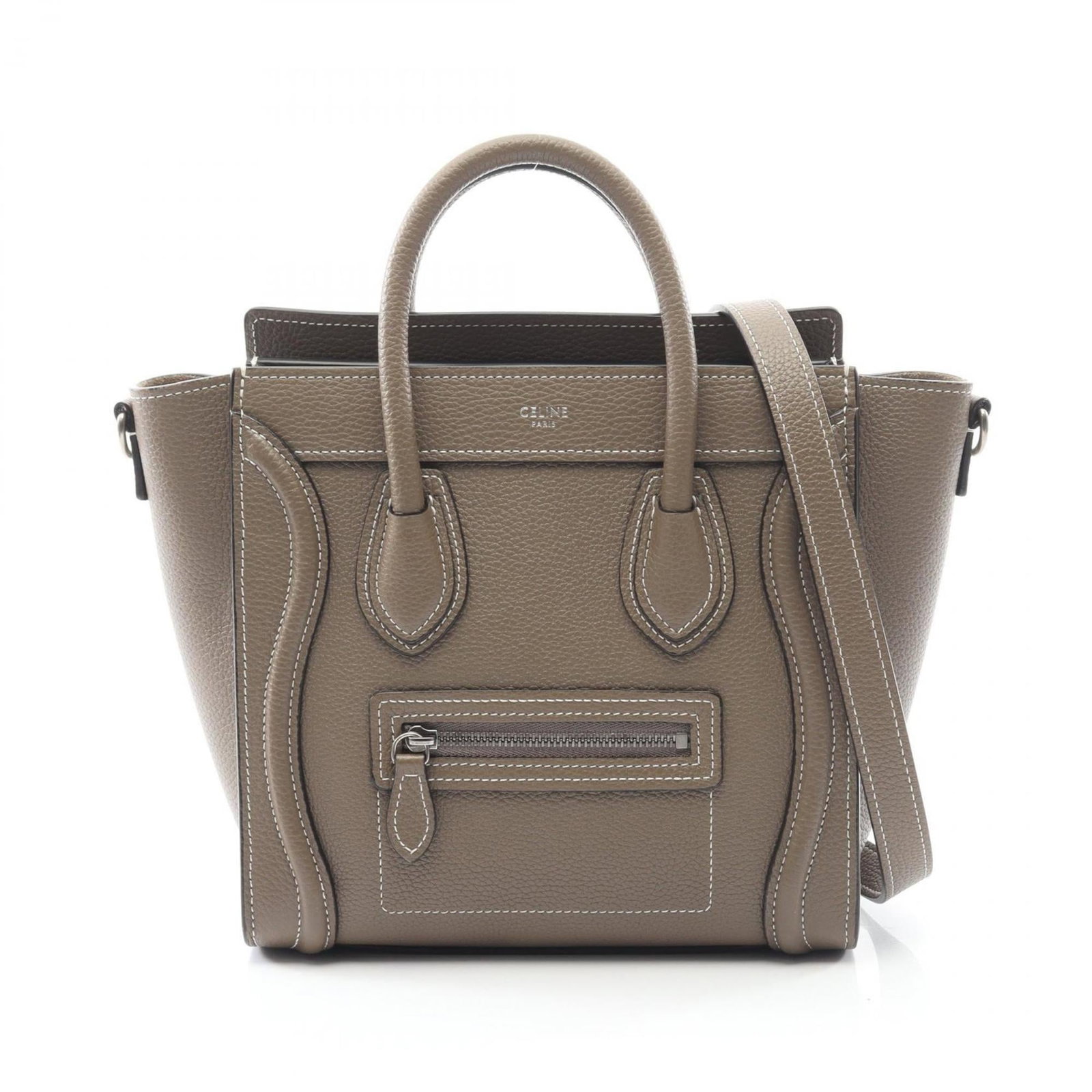 Leather Celine Handbag: Leather Celine Handbag This listing features Leather Celine Handbag. Item specifics are provided below. Item Specifics: Brand: Celine Type: Handbag Material: Leather Color: Gray Gender: Women Size (Hx