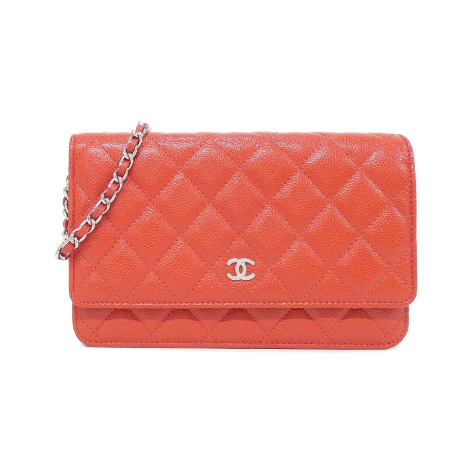 Calfskin Chanel Chain/ Shoulder Wallet Grained (1 of 7)