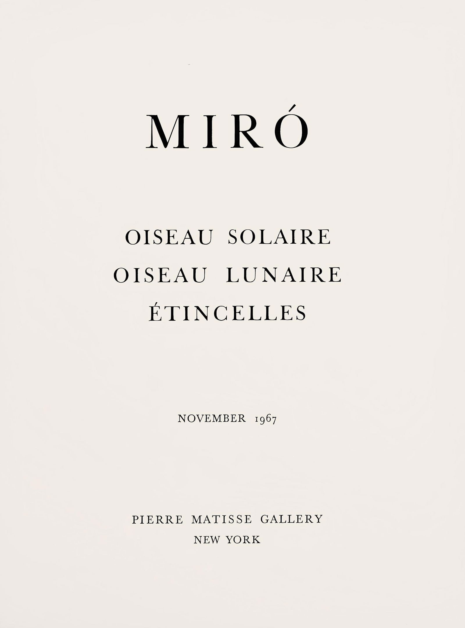 Lithograph - Joan Mir - L'Oiseau solaire - L'Oiseau lunaire - tincelles (Cramer 117; Dupin 447-48) - 5