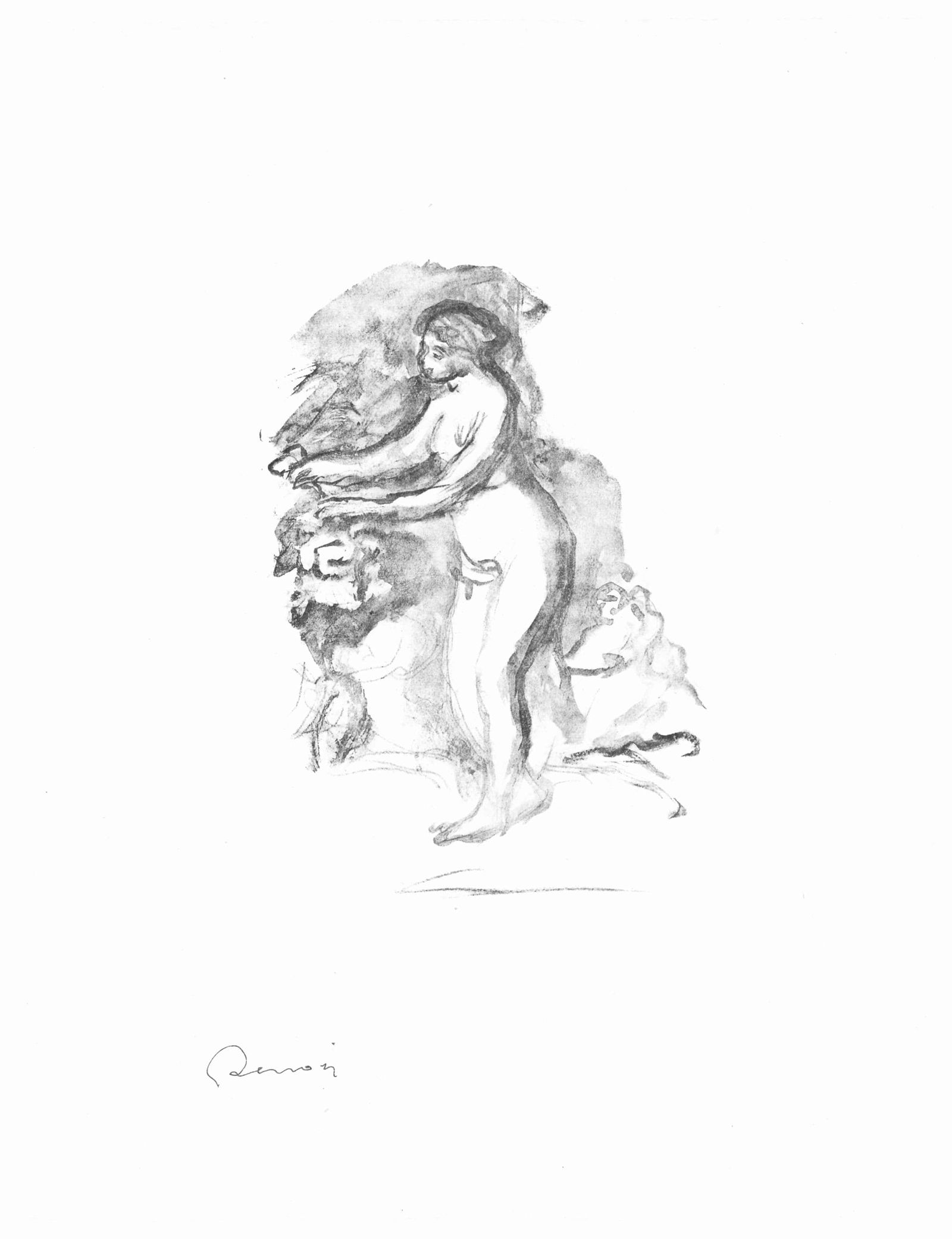 Lithograph - Pierre-Auguste Renoir - Femme au cep de vigne - Les Lithographies de Renoir - 5