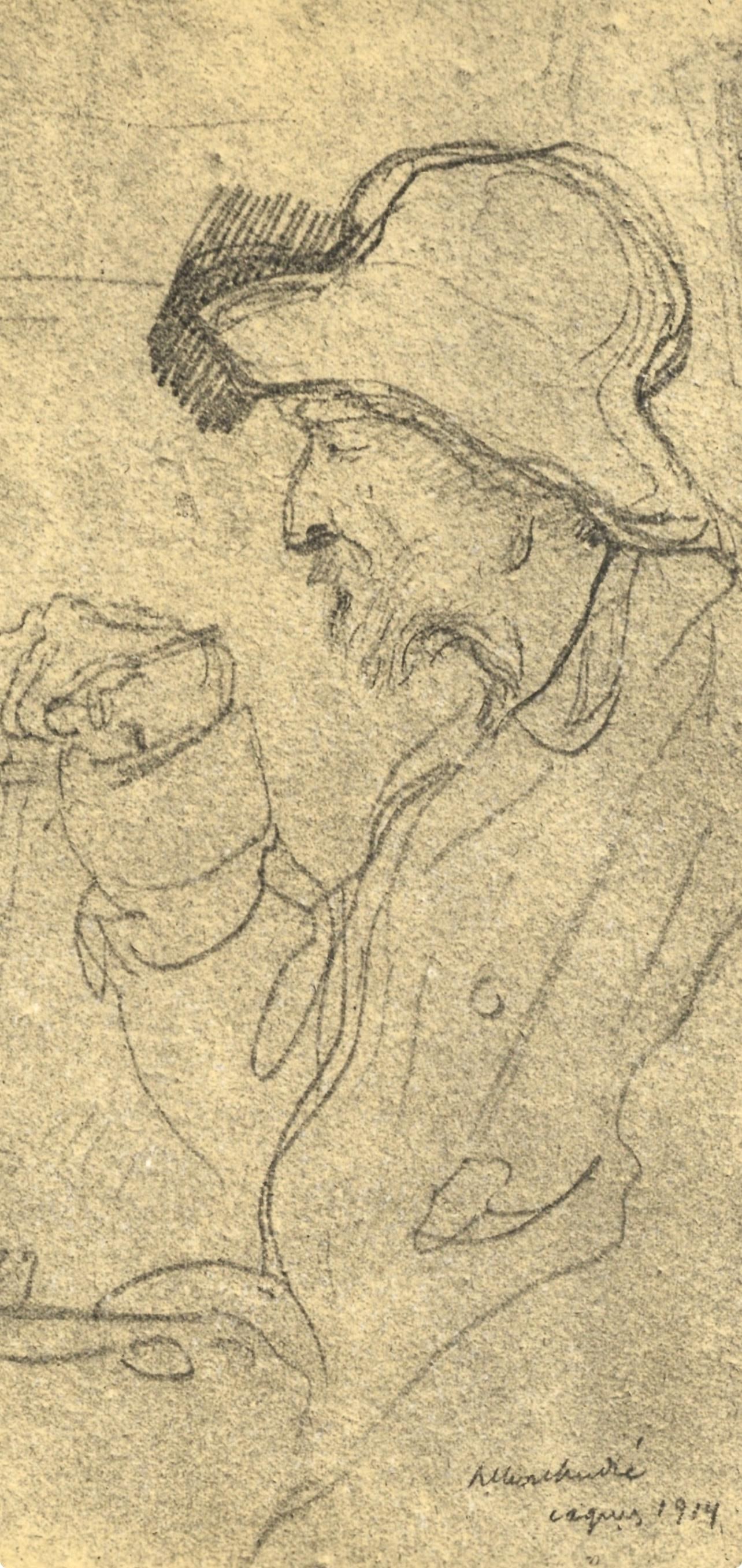 Lithograph - Albert Andr - Portrait de Auguste Renoir - Les Lithographies de Renoir - 2