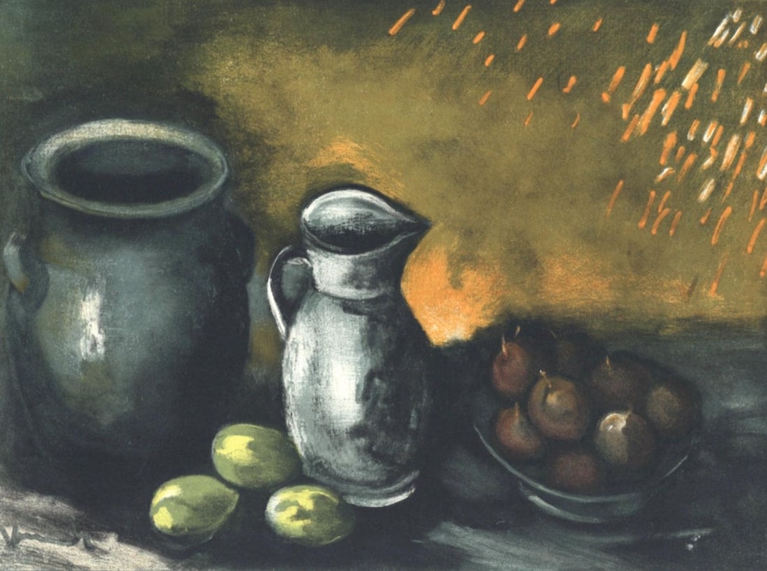 Lithograph - Maurice de Vlaminck - Nature morte au pots - Vlaminck - Signed (1 of 7)