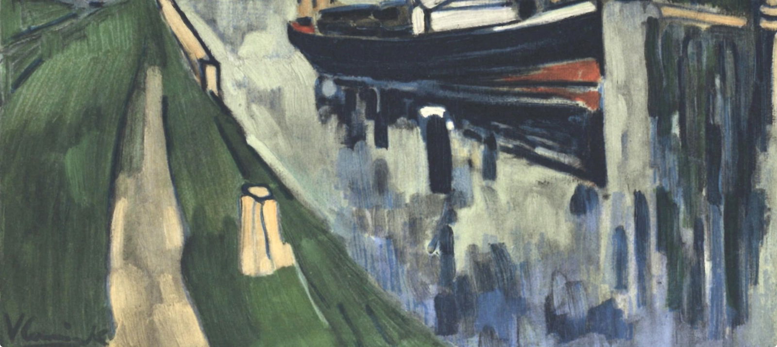 Lithograph - Maurice de Vlaminck - La Seine Poissy - Vlaminck - Signed - 4