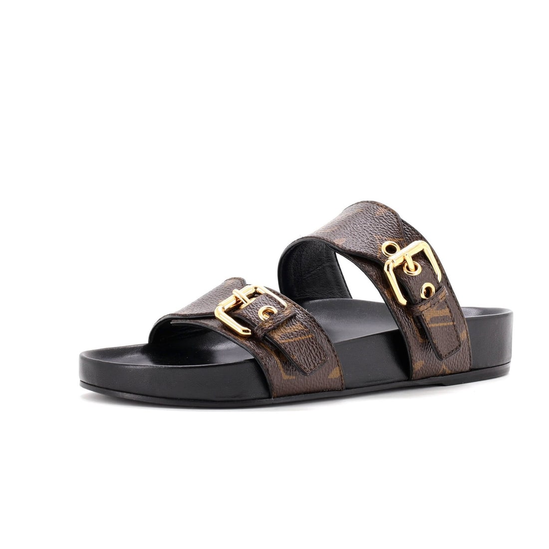 Canvas Louis Vuitton Women's Bom Dia Flat Mules Monogram (1 of 5)