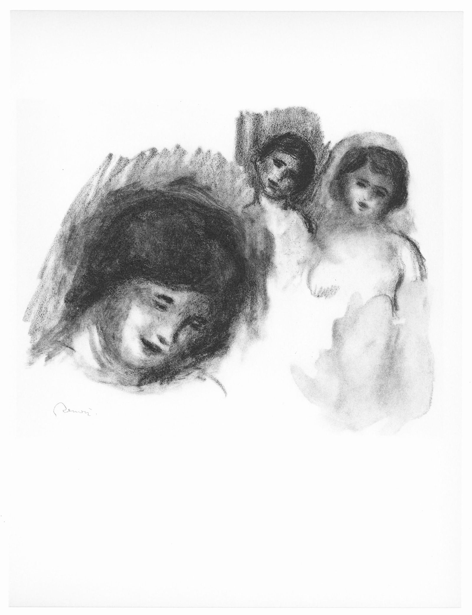 Lithograph - Pierre-Auguste Renoir - Pierre aux trois croquis - Les Lithographies de Renoir - 5
