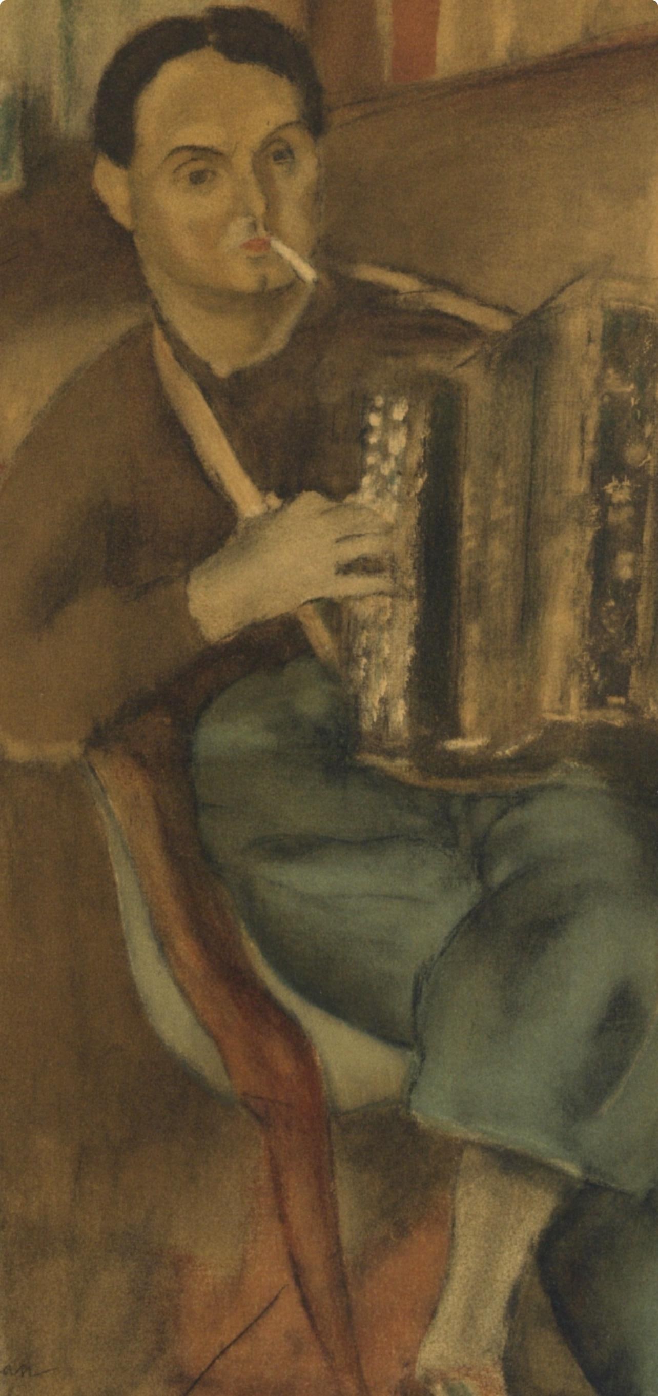 Lithograph - Jules Pascin - Portrait de Pierre Mac Orlan - Pascin - 2