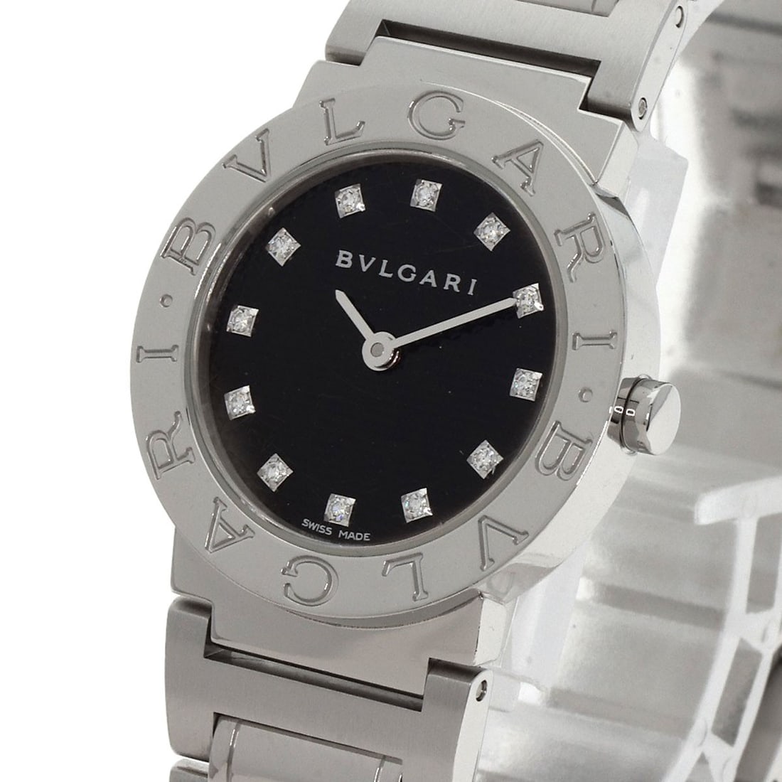 Stainless BVLGARI 12P Diamond Watches BB26BSS/ 12 - 3
