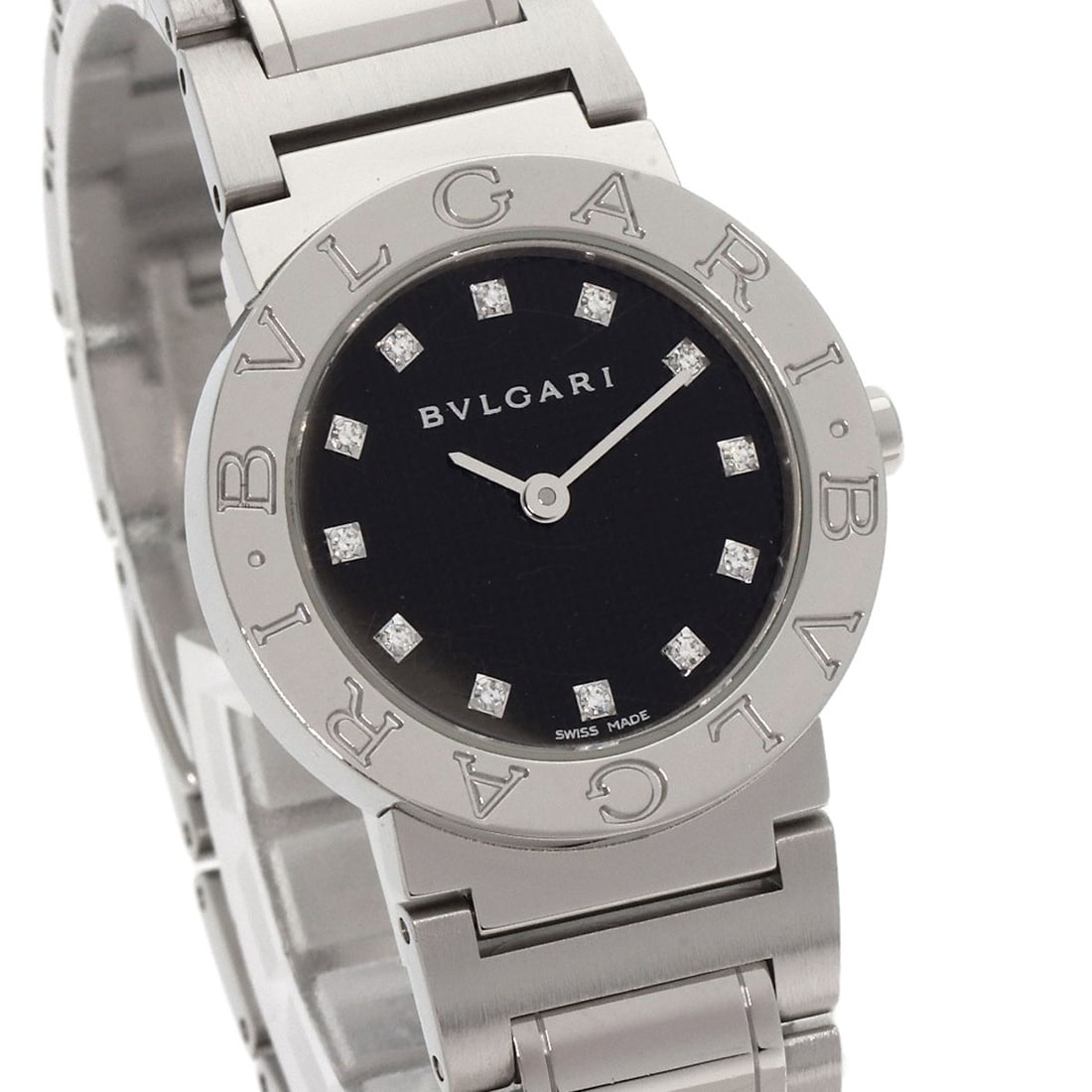 Stainless BVLGARI 12P Diamond Watches BB26BSS/ 12 - 4