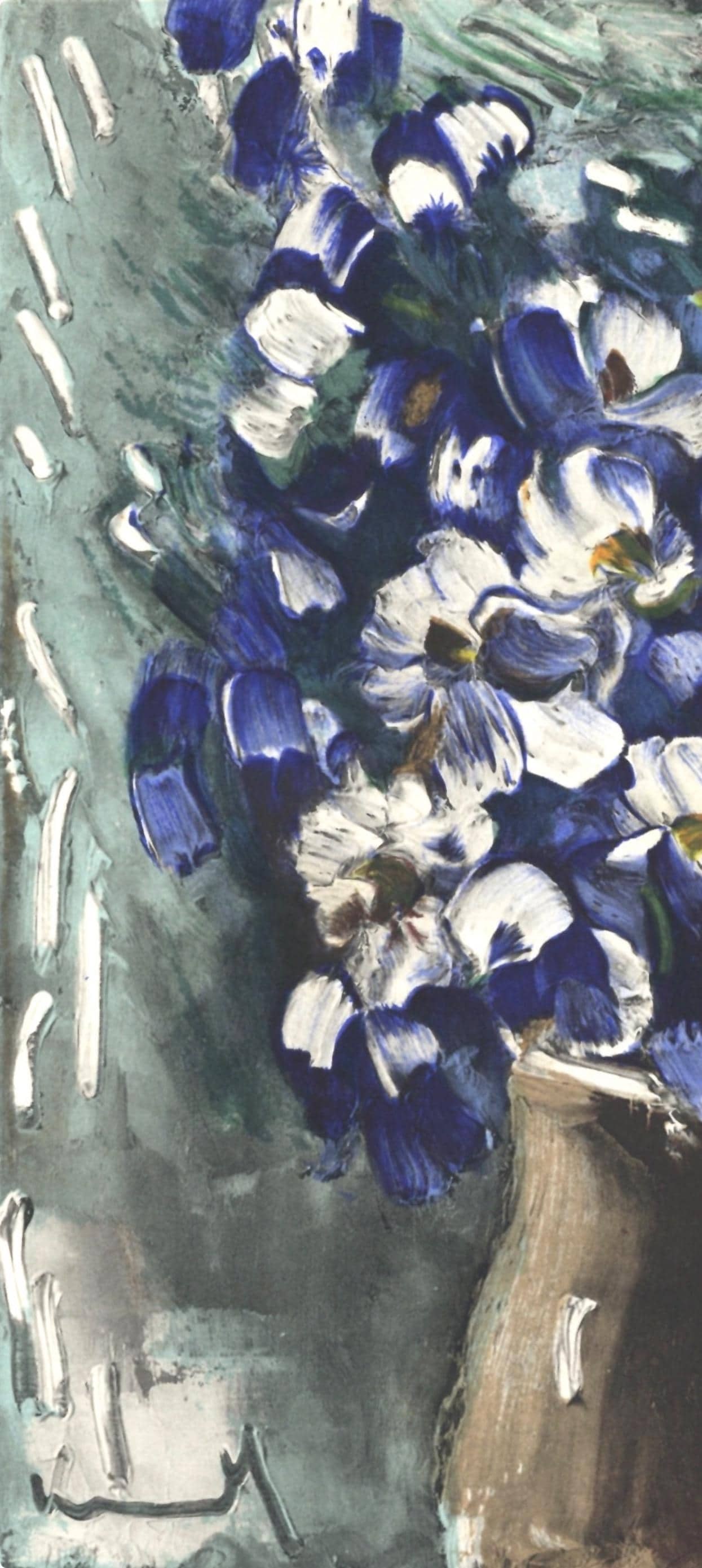 Lithograph - Maurice de Vlaminck - Les Delphiniums - Vlaminck - Signed - 3