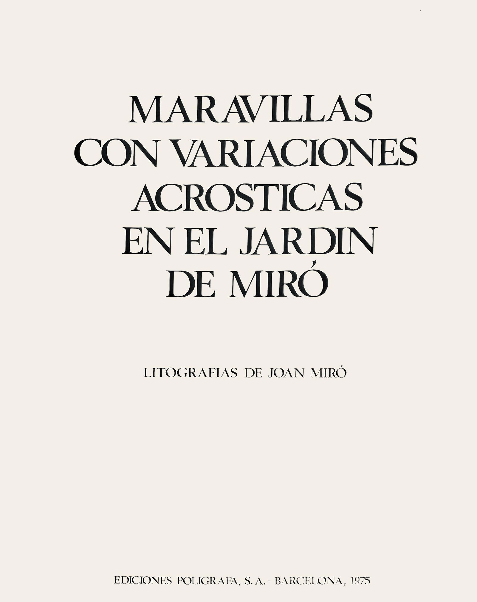 Lithograph - Joan Miro - Composition (Mourlot - 1051-1072) - Maravillas con Variaciones acrsticas - 5