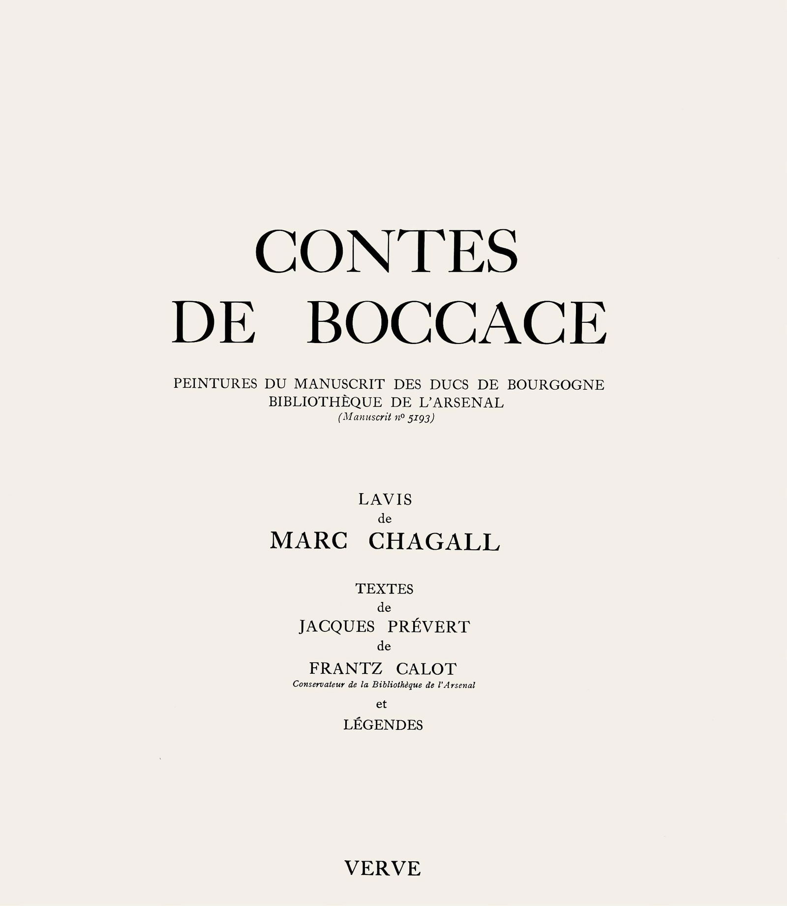 Lithograph - Marc Chagall - Composition - Contes de Boccace - Verve: Revue Artistique et Littraire - 5