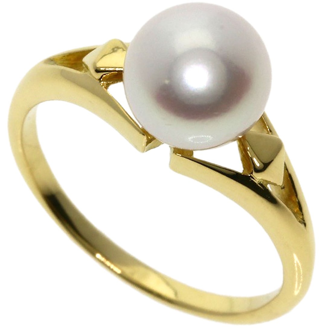 Gold MIKIMOTO Akoya pearl Ring K18 Yellow (1 of 8)