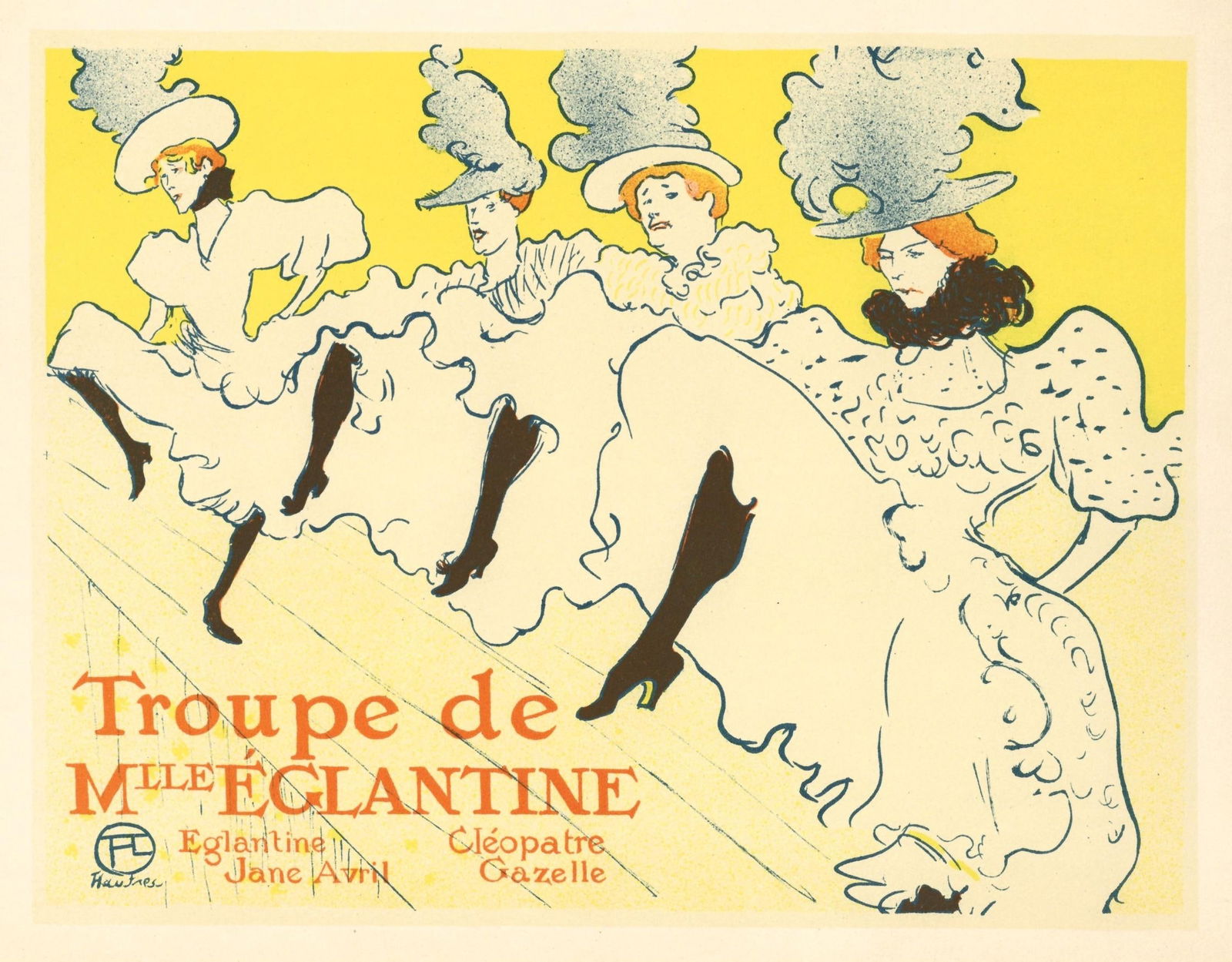 Lithograph - Henri de Toulouse-Lautrec - La Troupe de Mlle nglantine - Les Affiches De - 5