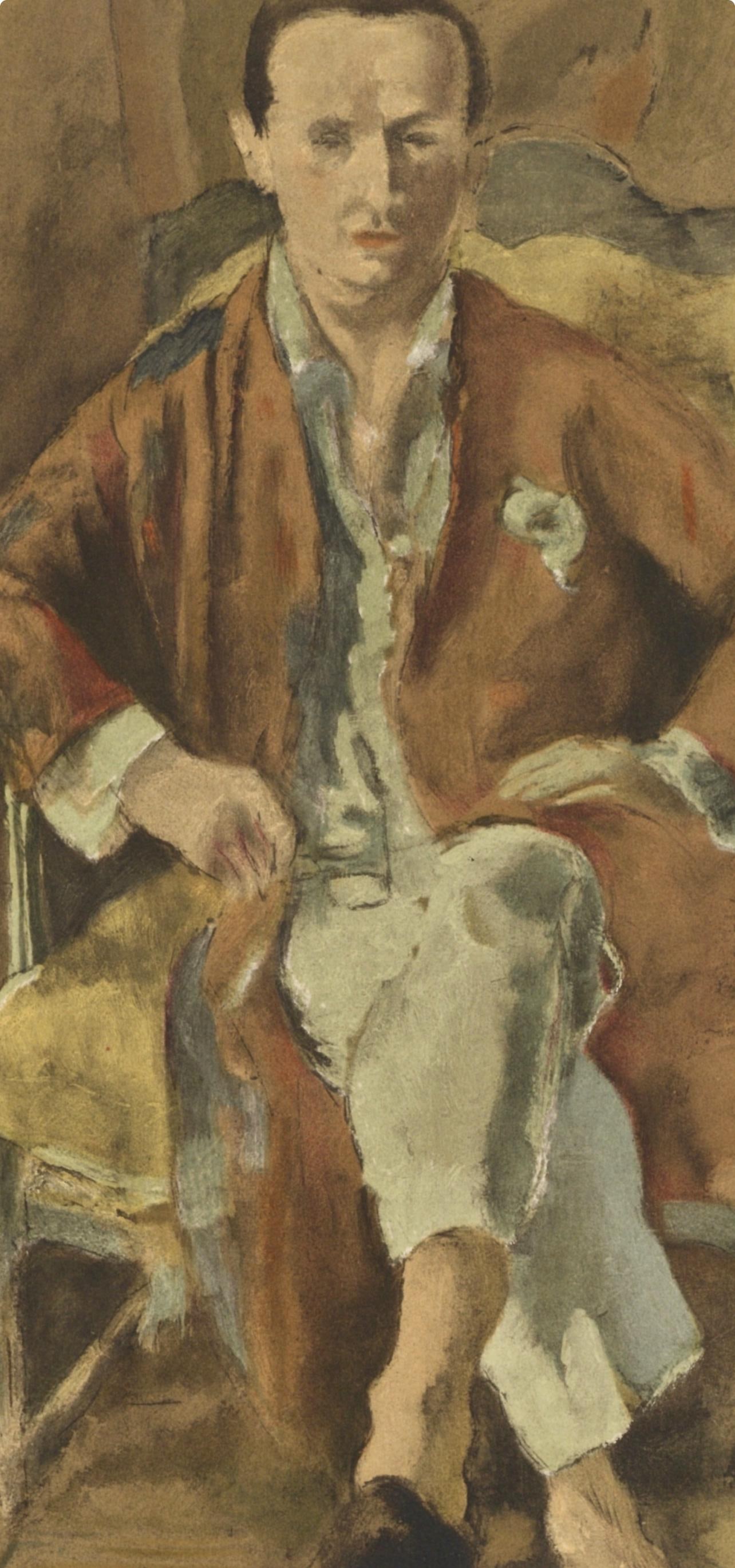 Lithograph - Jules Pascin - Portrait de Daragns - Pascin - 2