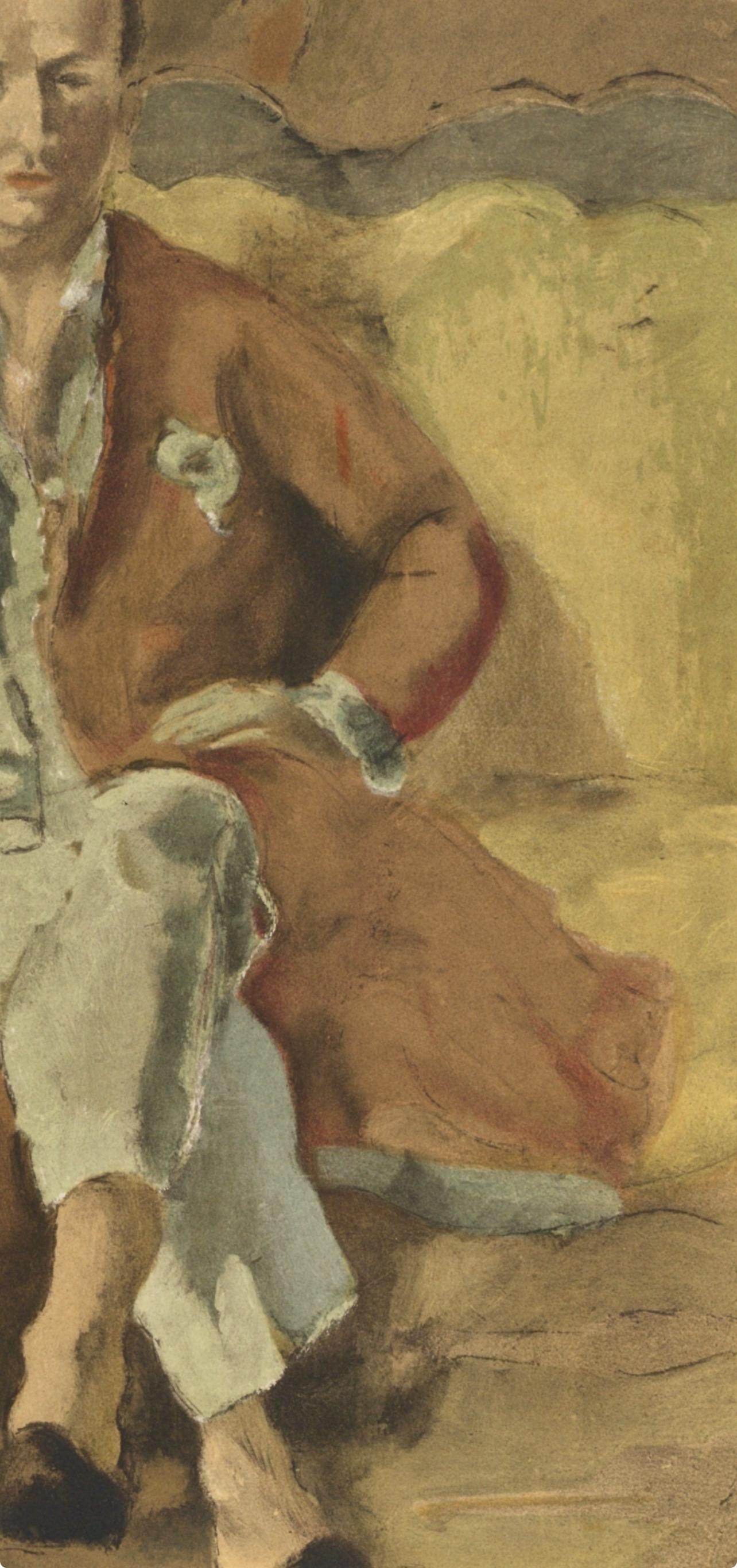 Lithograph - Jules Pascin - Portrait de Daragns - Pascin - 3