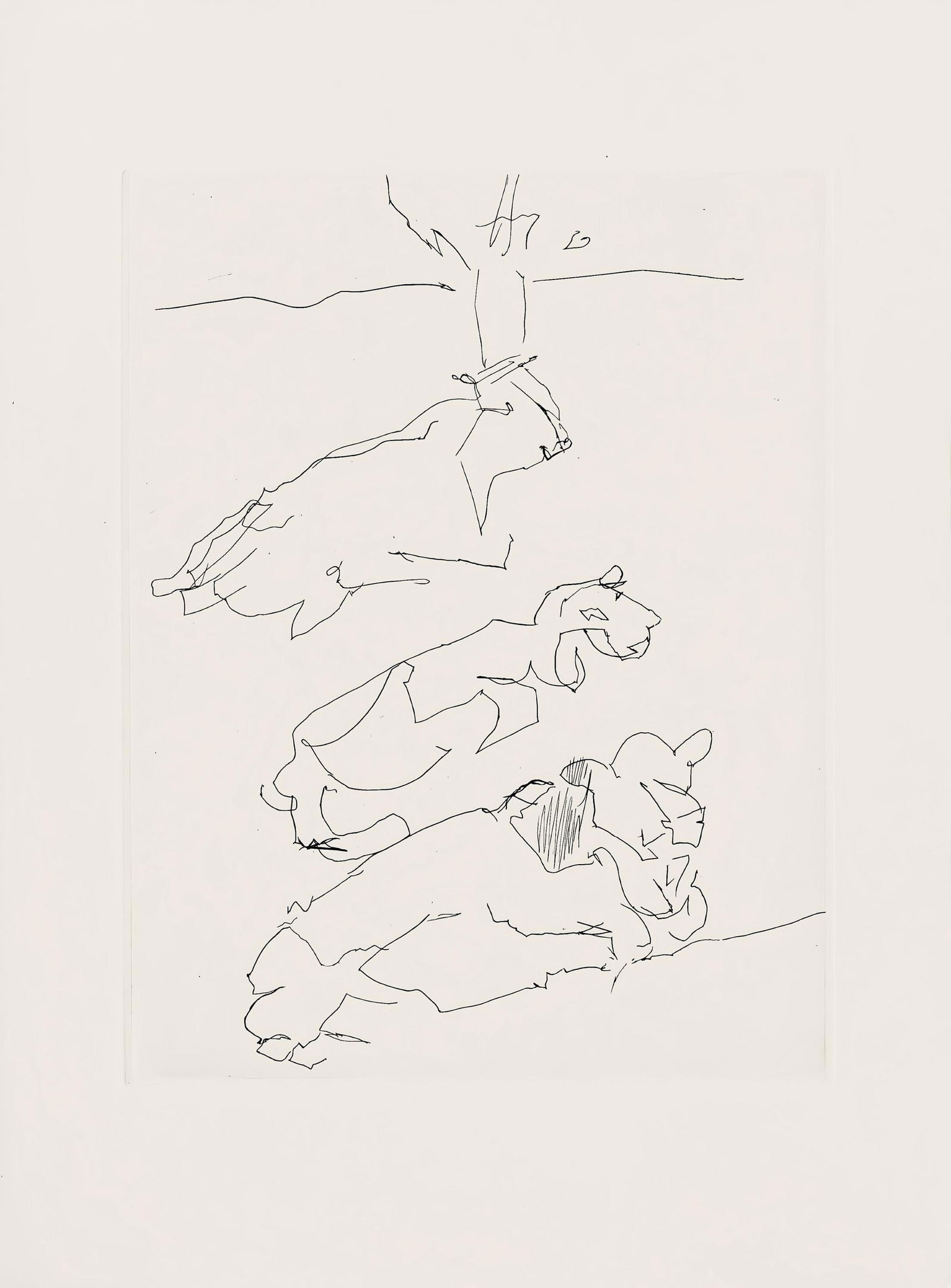 Etching - Jacques Villon - Composition (Ginestet/ Pouillon 42-64) - Hsiode - Les Travaux et les - 5