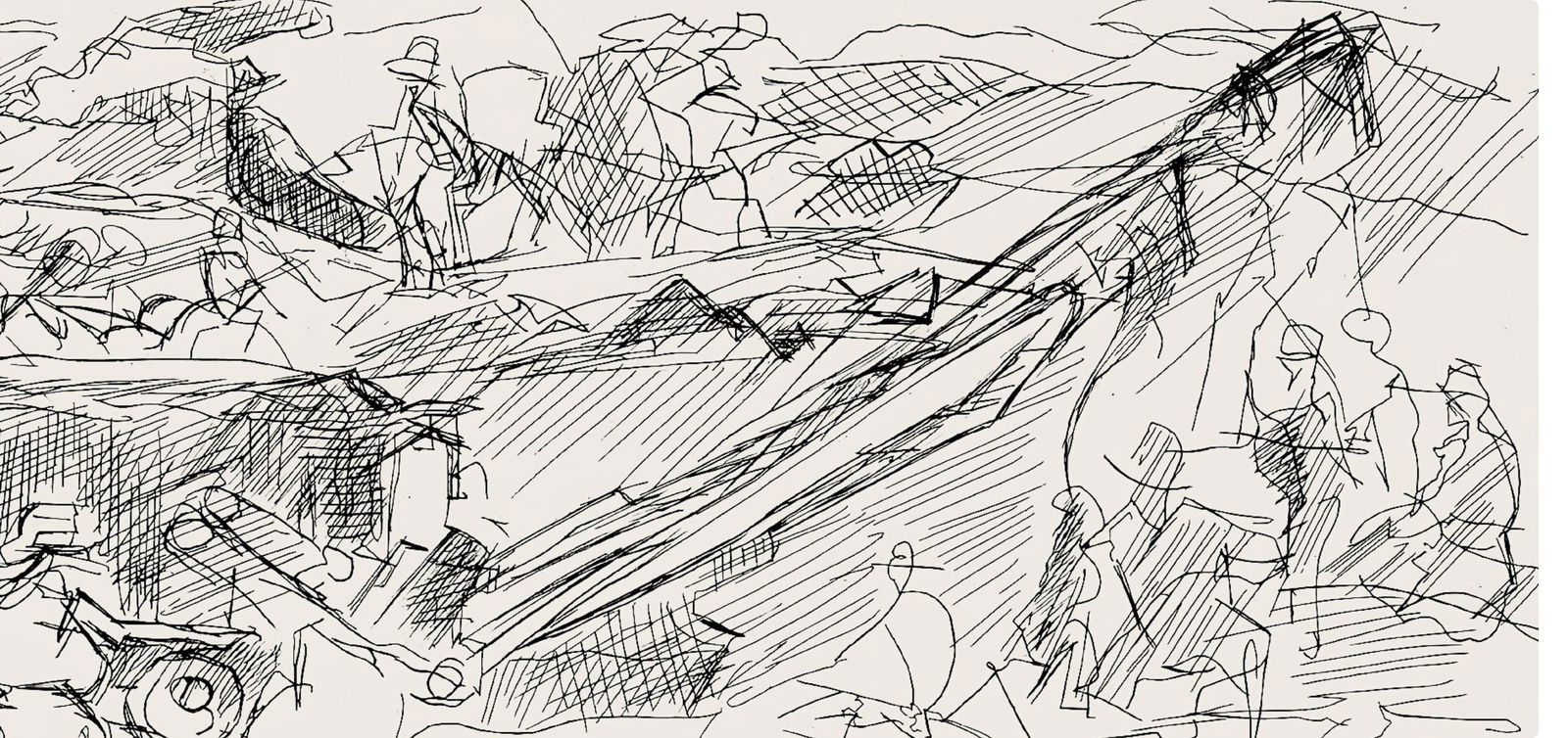 Etching - Jacques Villon - Composition (Ginestet/ Pouillon 42-64) - Hsiode - Les Travaux et les - 4