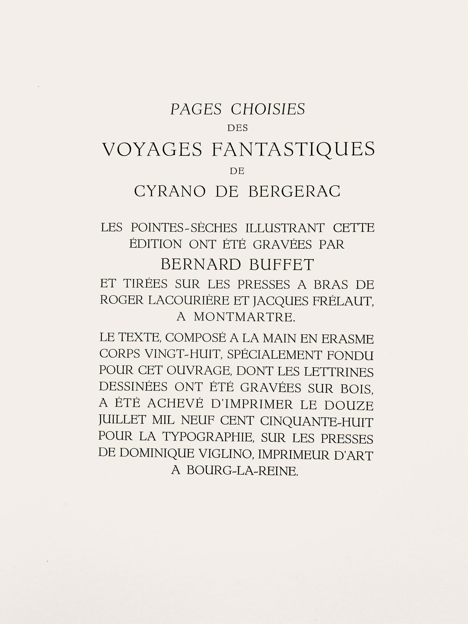 Etching - Bernard Buffet - Composition (Reinz 208-222) - Voyages Fantastiques - 6