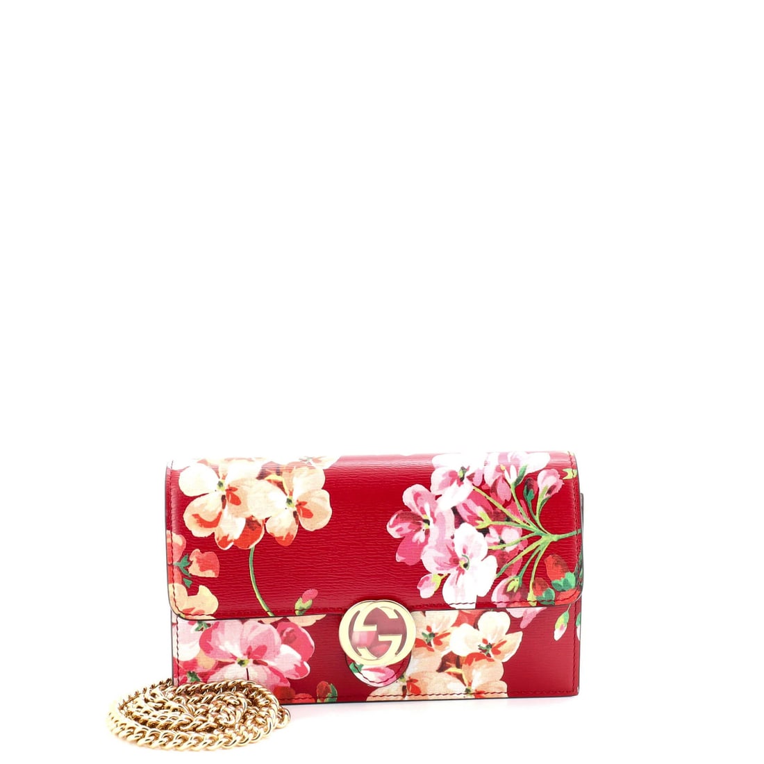 Leather Gucci Icon Wallet on Chain Blooms Print (1 of 5)