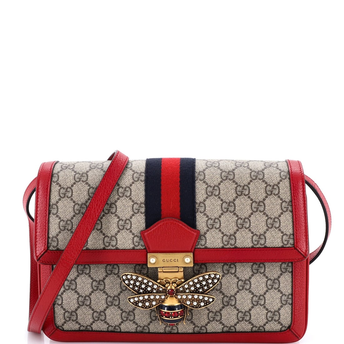 Medium Gucci Queen Margaret Shoulder Bag GG Coated Canvas (1 of 5)