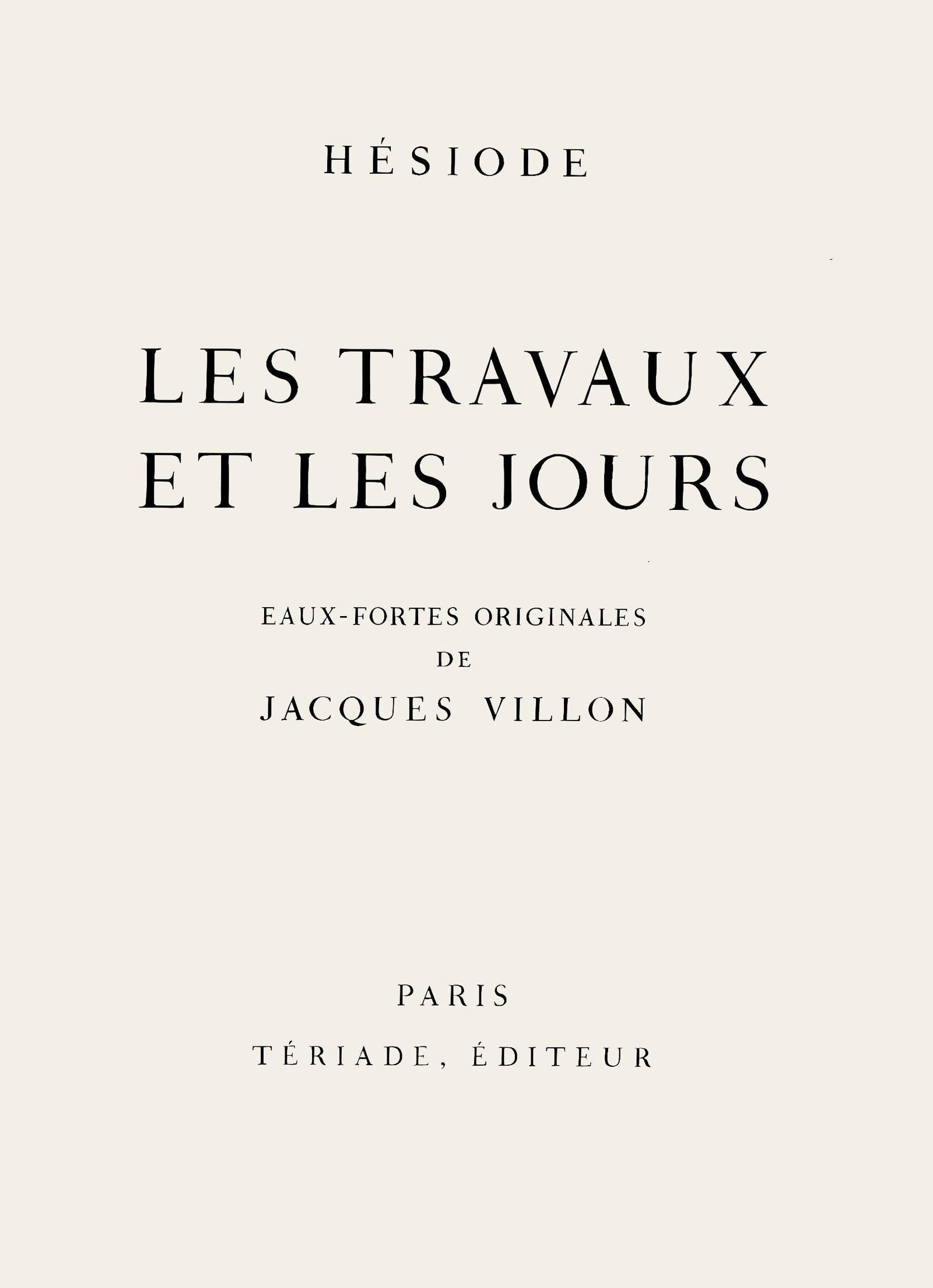 Etching - Jacques Villon - Composition (Ginestet/ Pouillon 42-64) - Hsiode - Les Travaux et les - 6